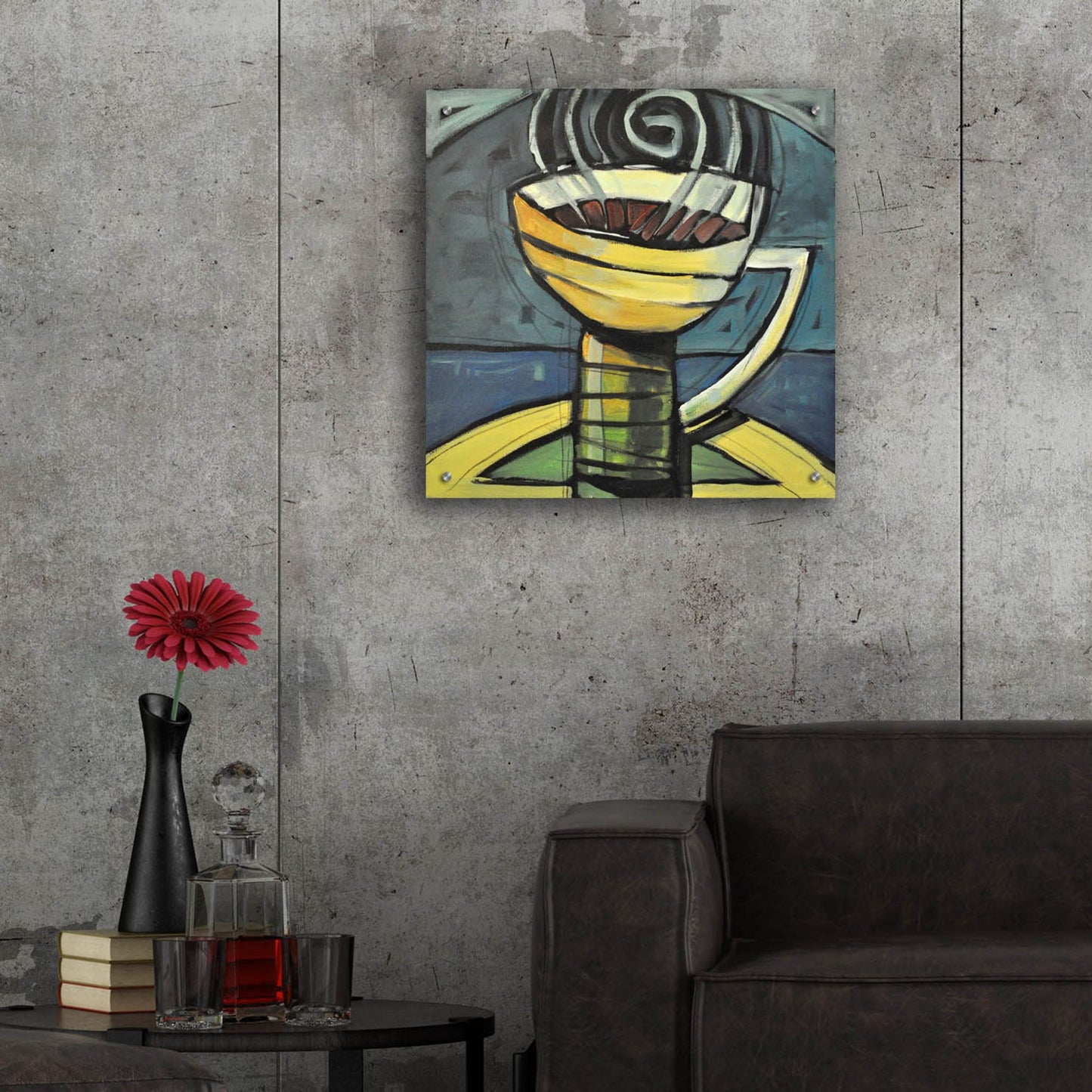 Epic Art 'Coffee Cup 3' by Tim Nyberg, Acrylic Glass Wall Art,24x24