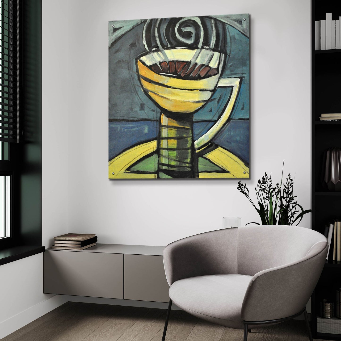 Epic Art 'Coffee Cup 3' by Tim Nyberg, Acrylic Glass Wall Art,36x36