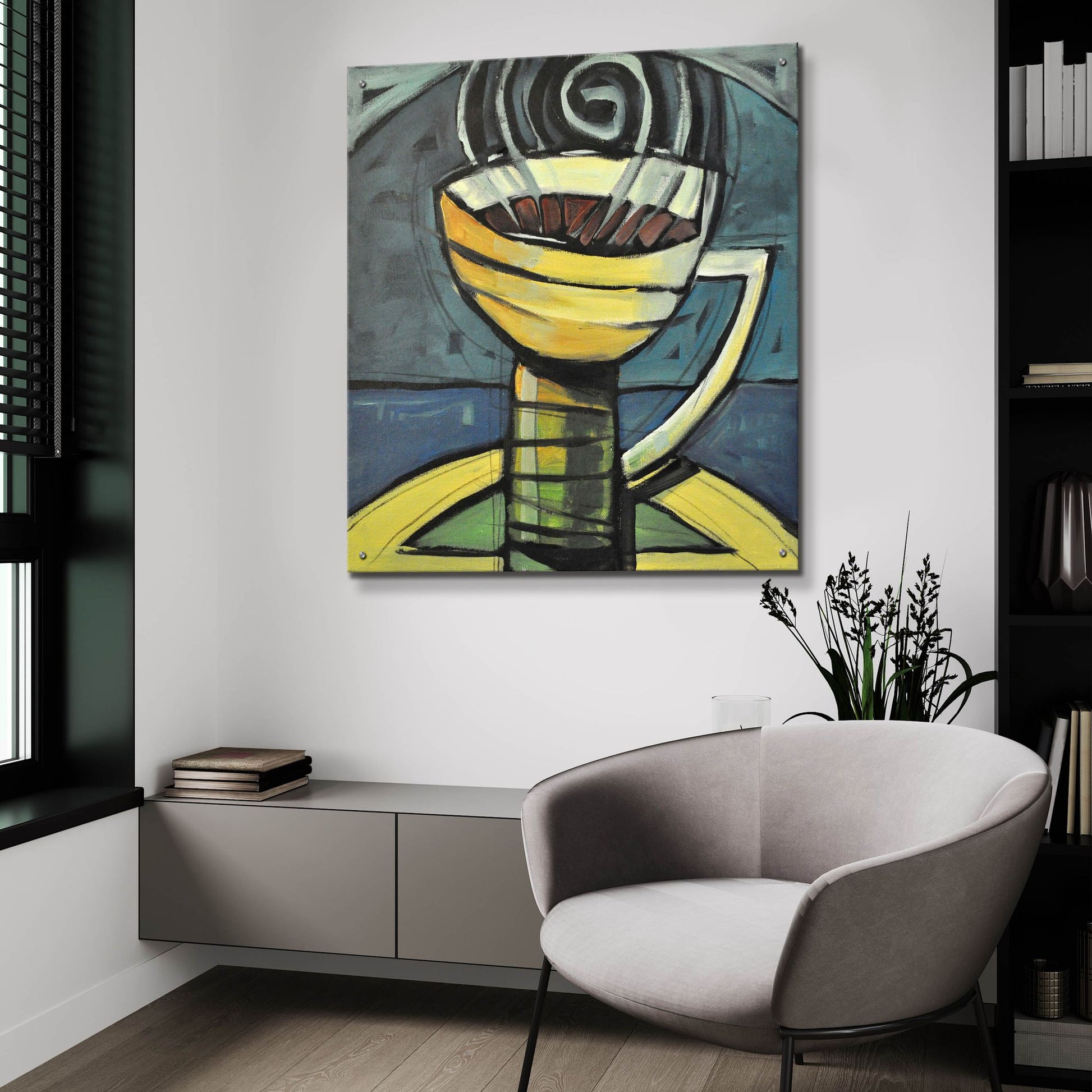 Epic Art 'Coffee Cup 3' by Tim Nyberg, Acrylic Glass Wall Art,36x36