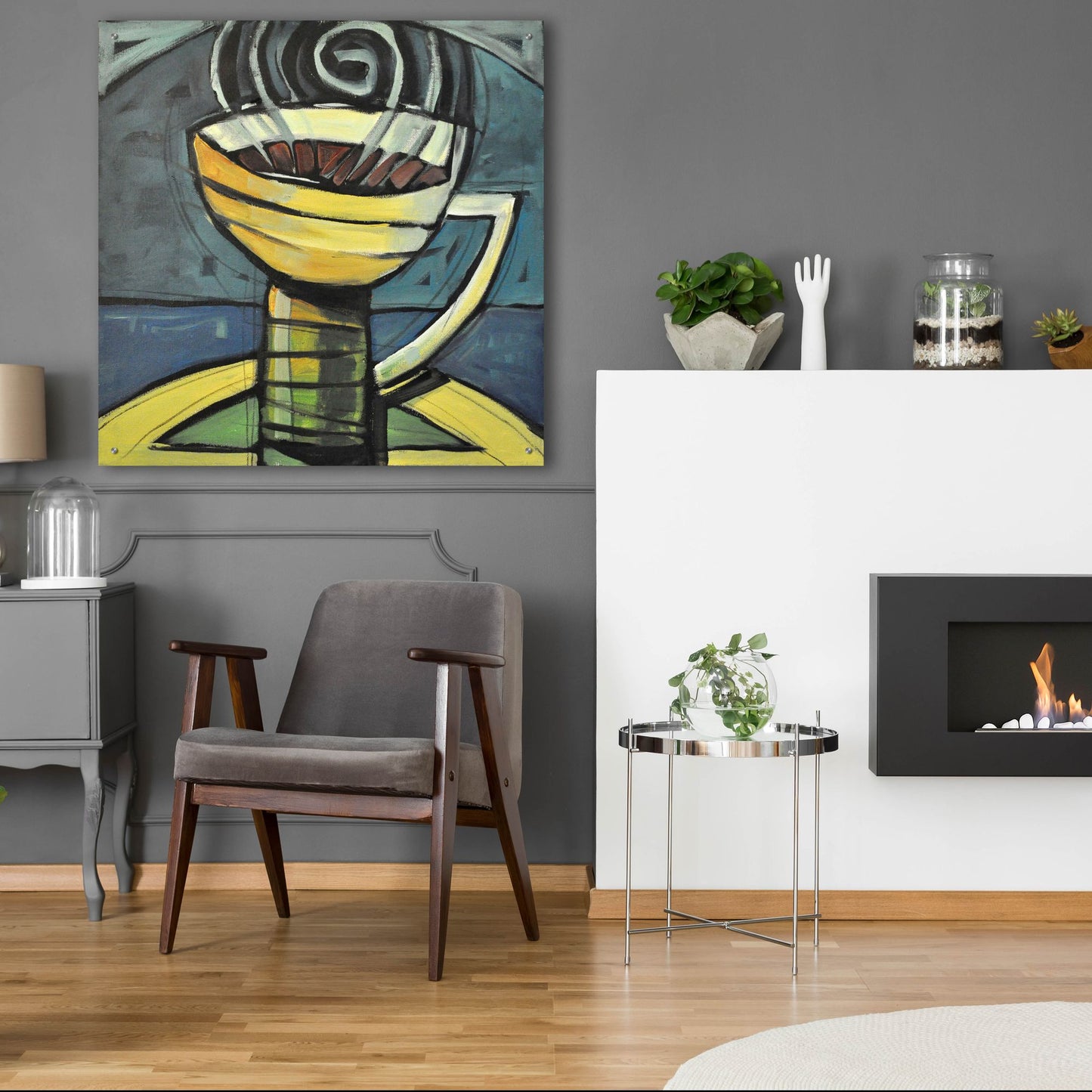 Epic Art 'Coffee Cup 3' by Tim Nyberg, Acrylic Glass Wall Art,36x36