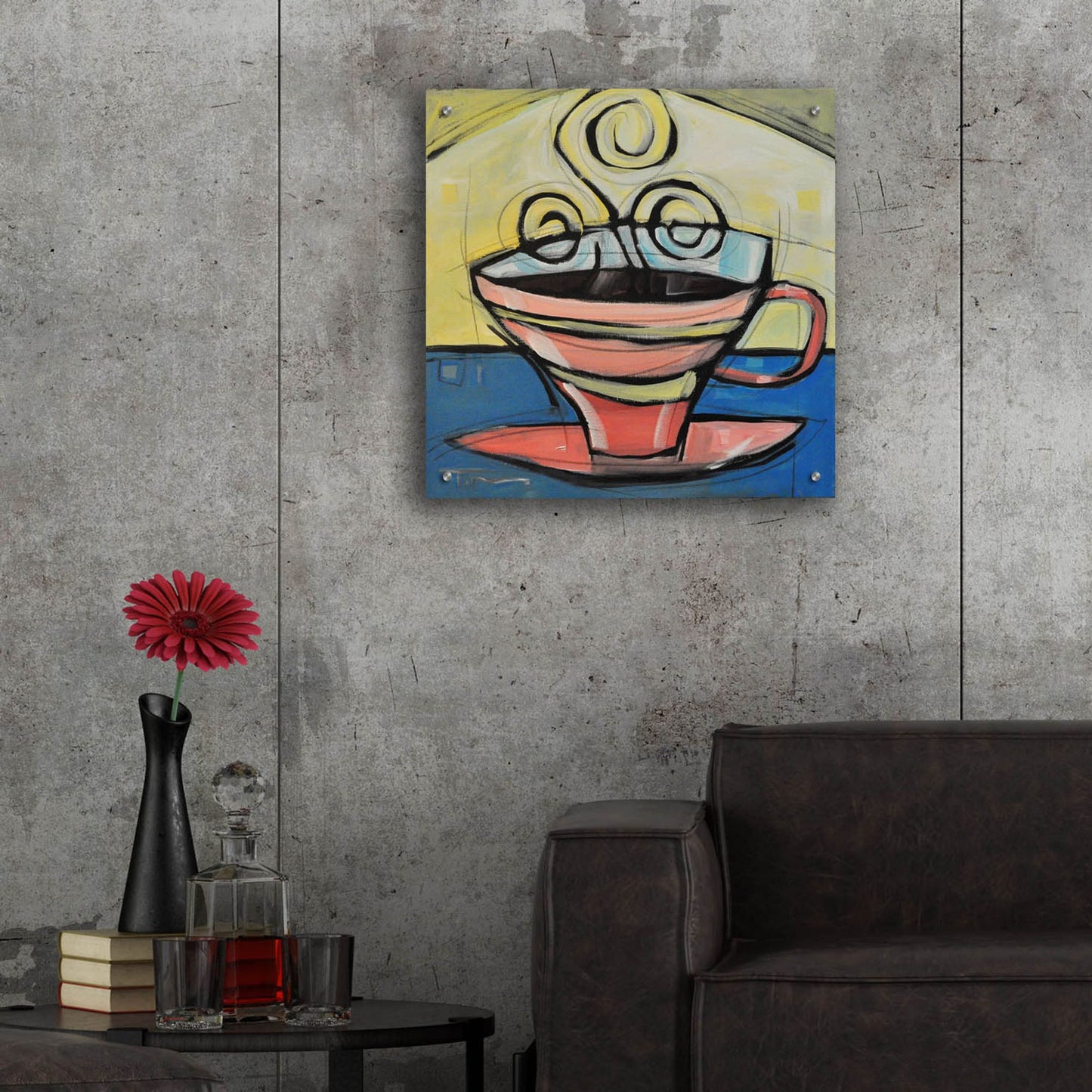 Epic Art 'Coffee Cup 4' by Tim Nyberg, Acrylic Glass Wall Art,24x24