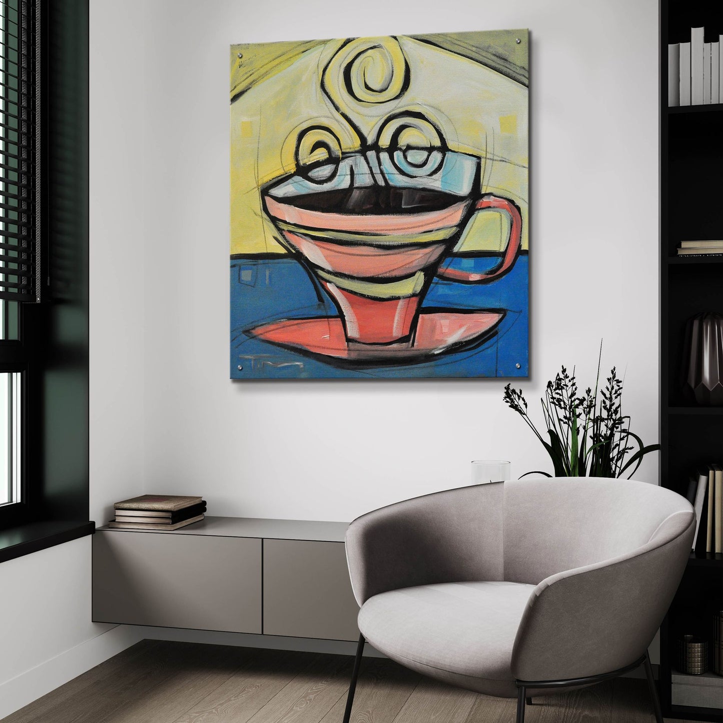 Epic Art 'Coffee Cup 4' by Tim Nyberg, Acrylic Glass Wall Art,36x36