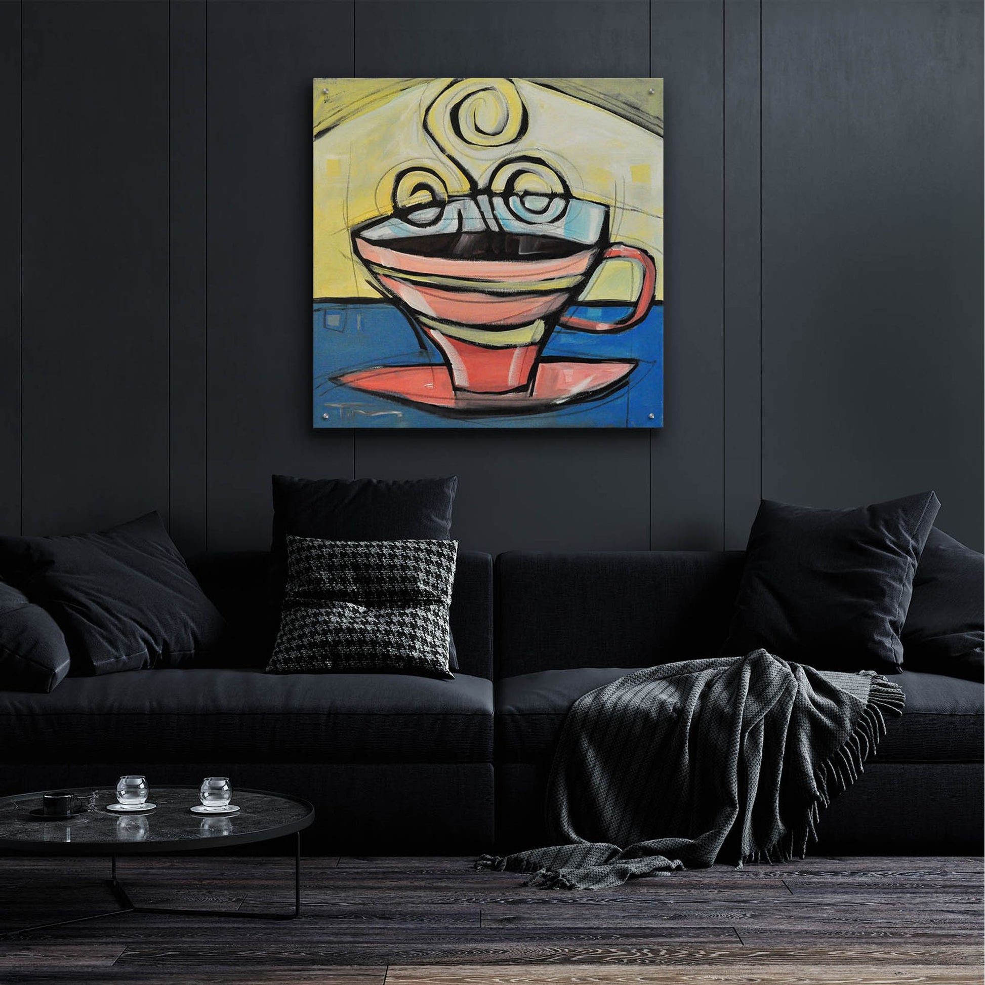 Epic Art 'Coffee Cup 4' by Tim Nyberg, Acrylic Glass Wall Art,36x36