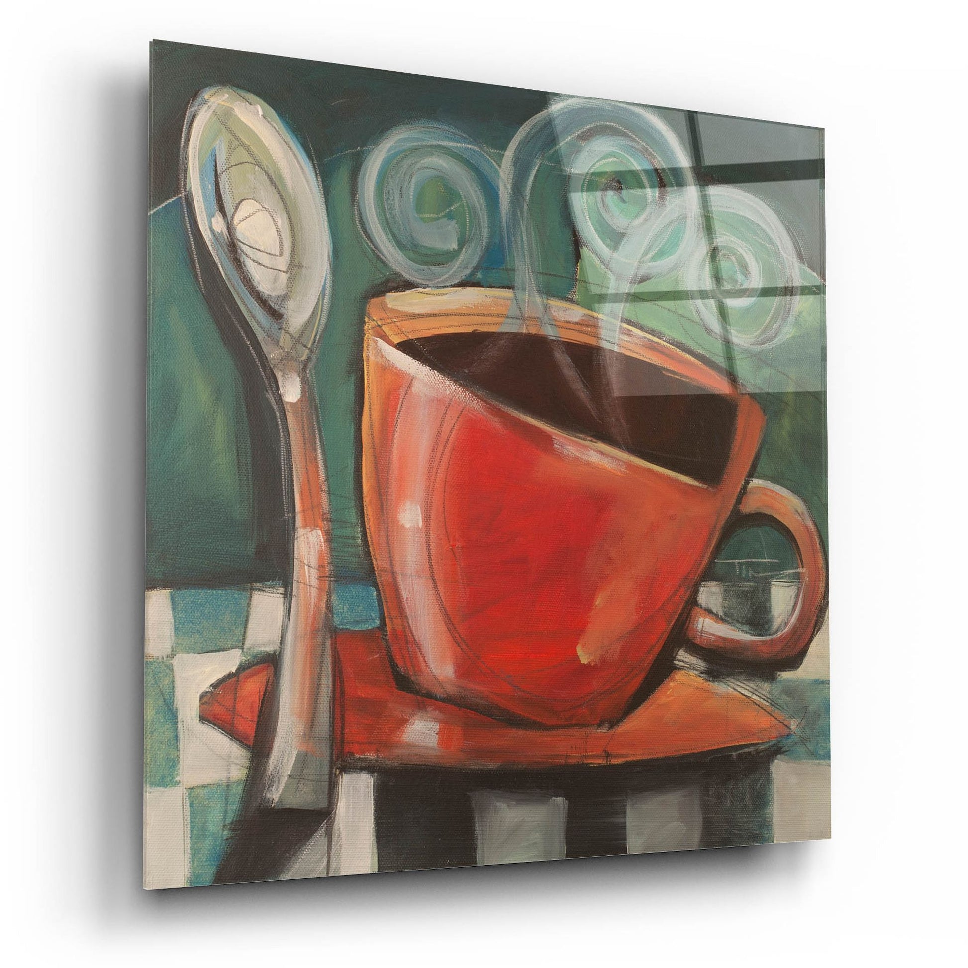 Epic Art 'Cup And Spoon' by Tim Nyberg, Acrylic Glass Wall Art,12x12