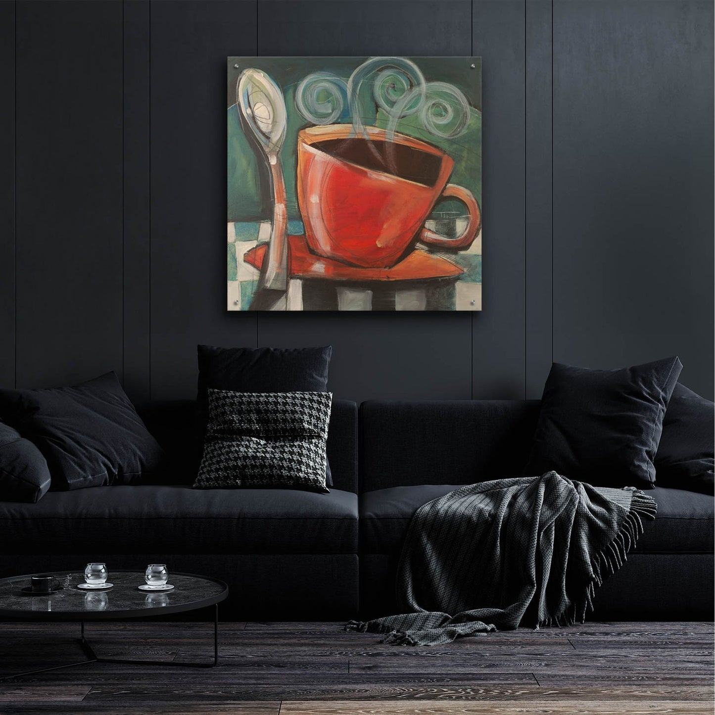 Epic Art 'Cup And Spoon' by Tim Nyberg, Acrylic Glass Wall Art,36x36