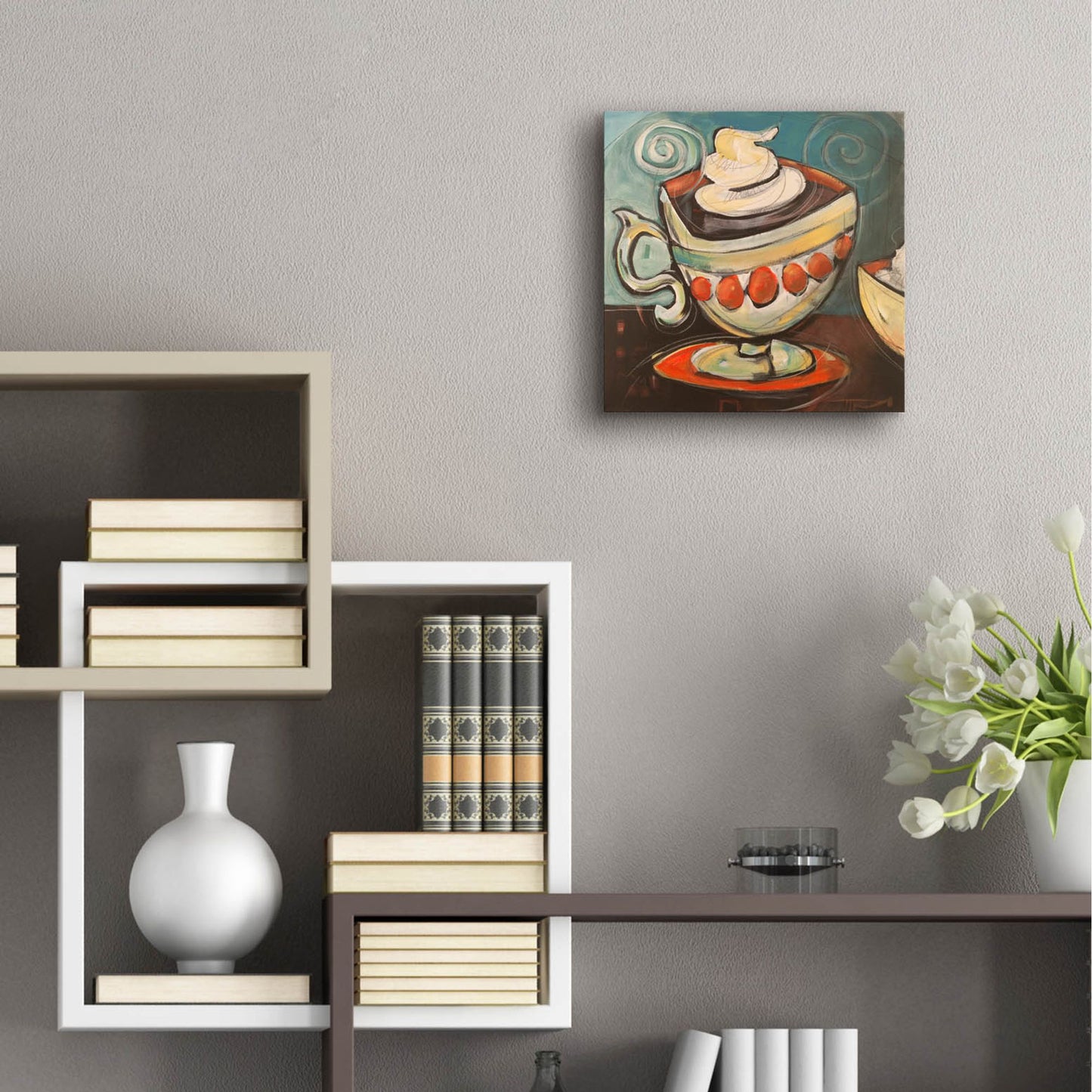 Epic Art 'Cup Of Mocha' by Tim Nyberg, Acrylic Glass Wall Art,12x12