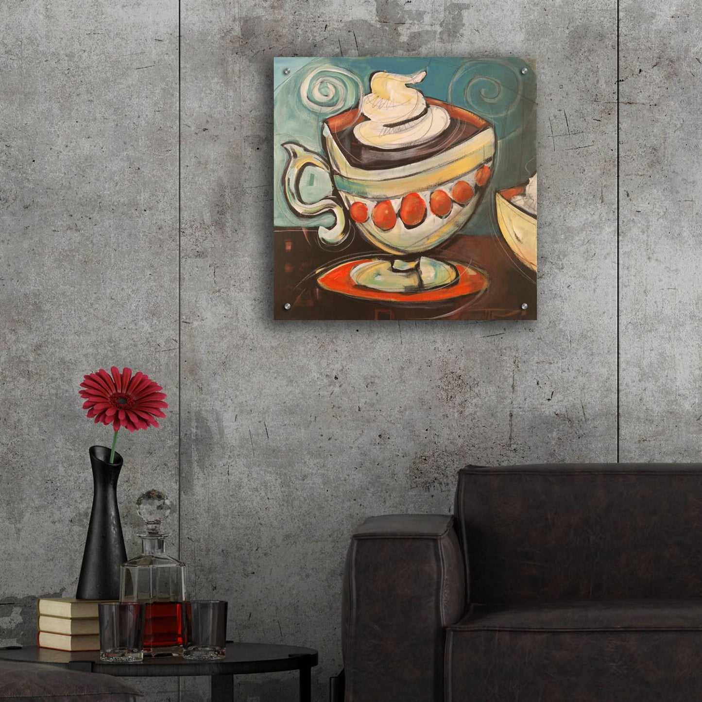 Epic Art 'Cup Of Mocha' by Tim Nyberg, Acrylic Glass Wall Art,24x24