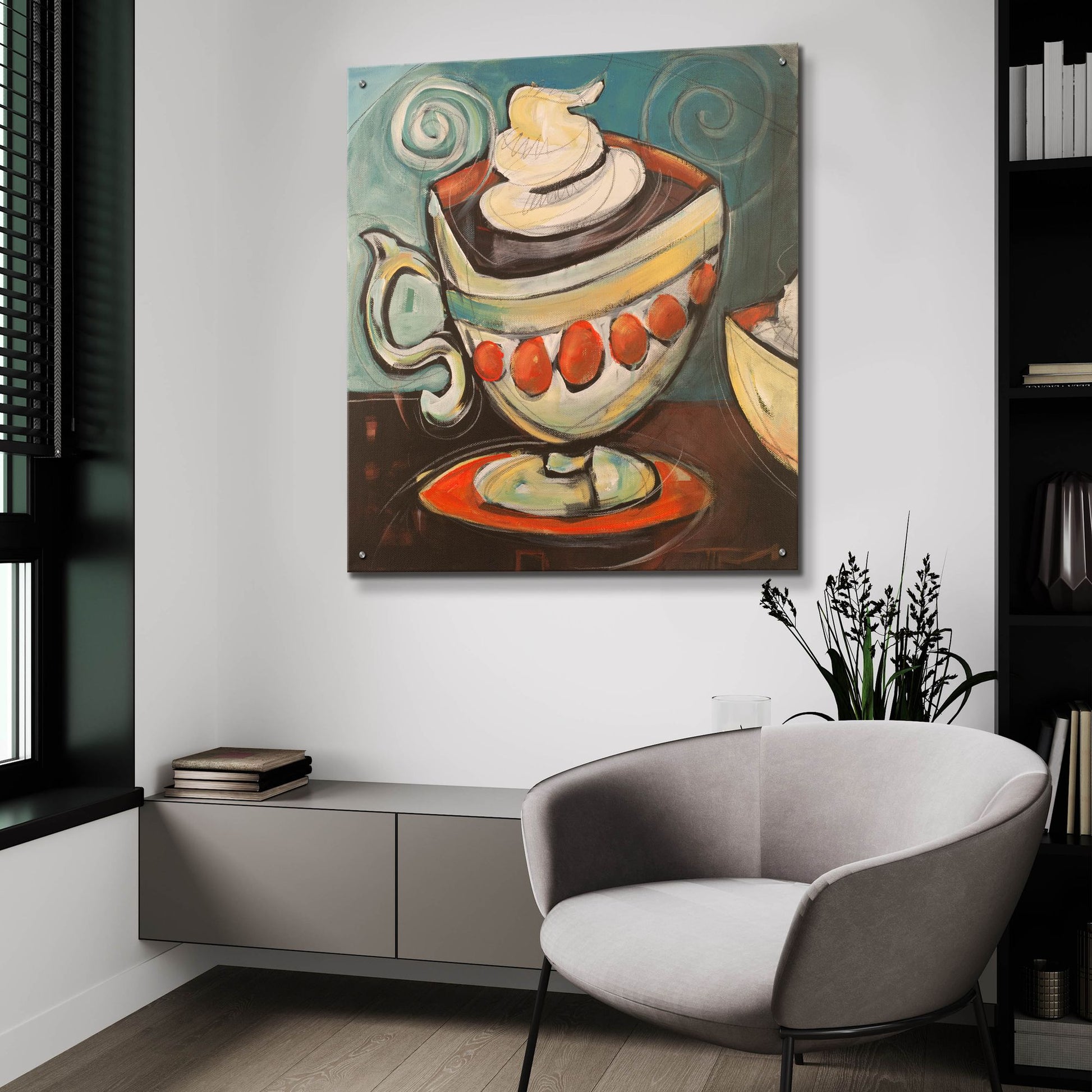 Epic Art 'Cup Of Mocha' by Tim Nyberg, Acrylic Glass Wall Art,36x36