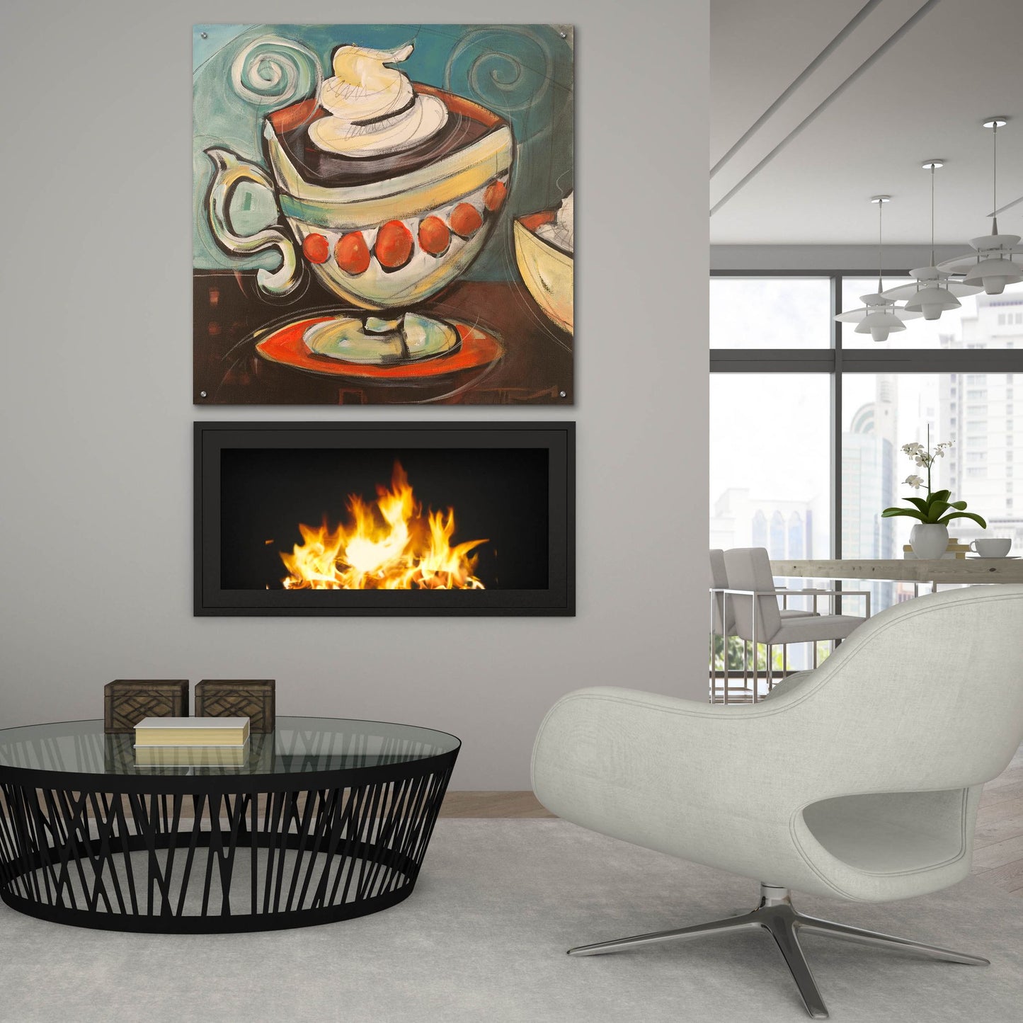 Epic Art 'Cup Of Mocha' by Tim Nyberg, Acrylic Glass Wall Art,36x36