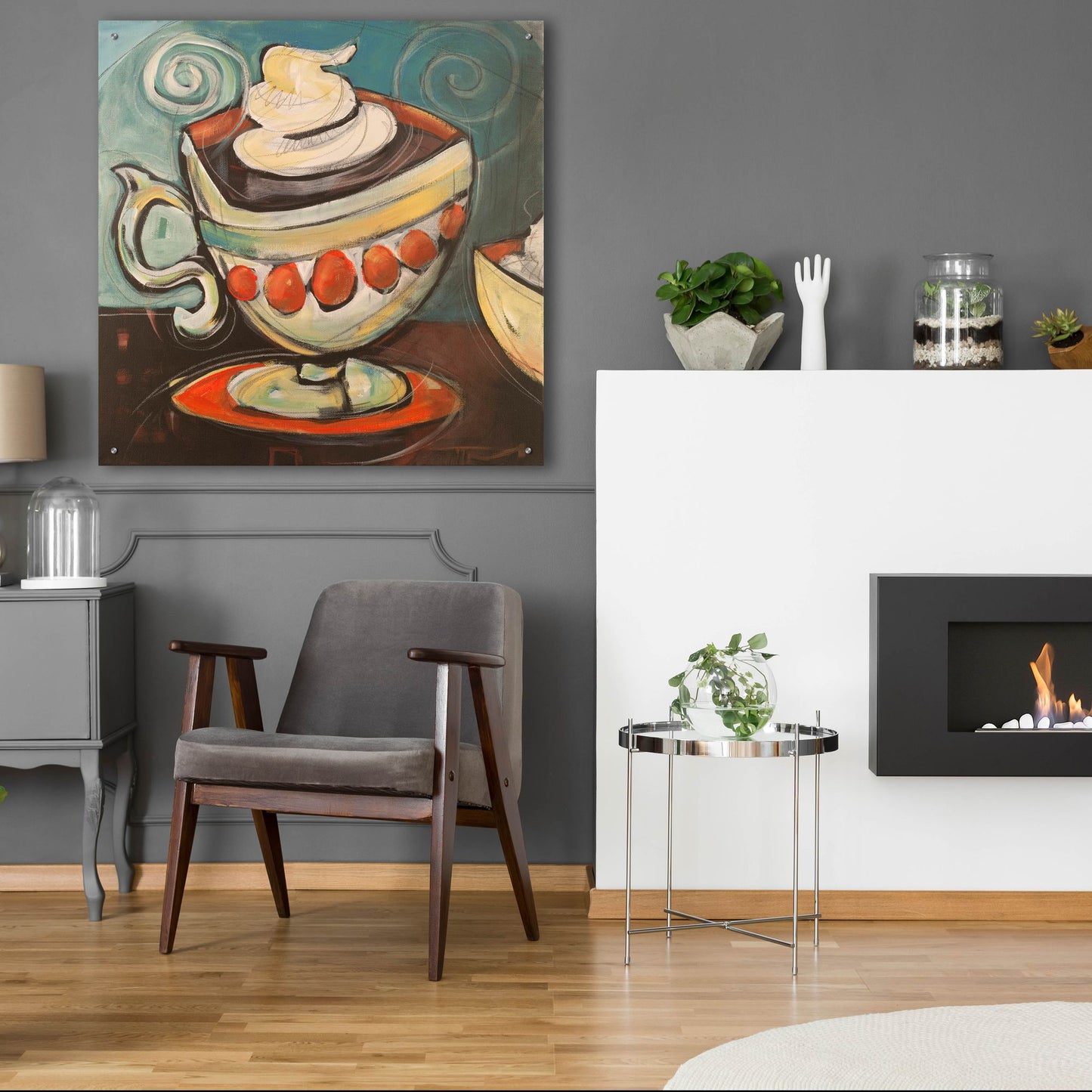 Epic Art 'Cup Of Mocha' by Tim Nyberg, Acrylic Glass Wall Art,36x36