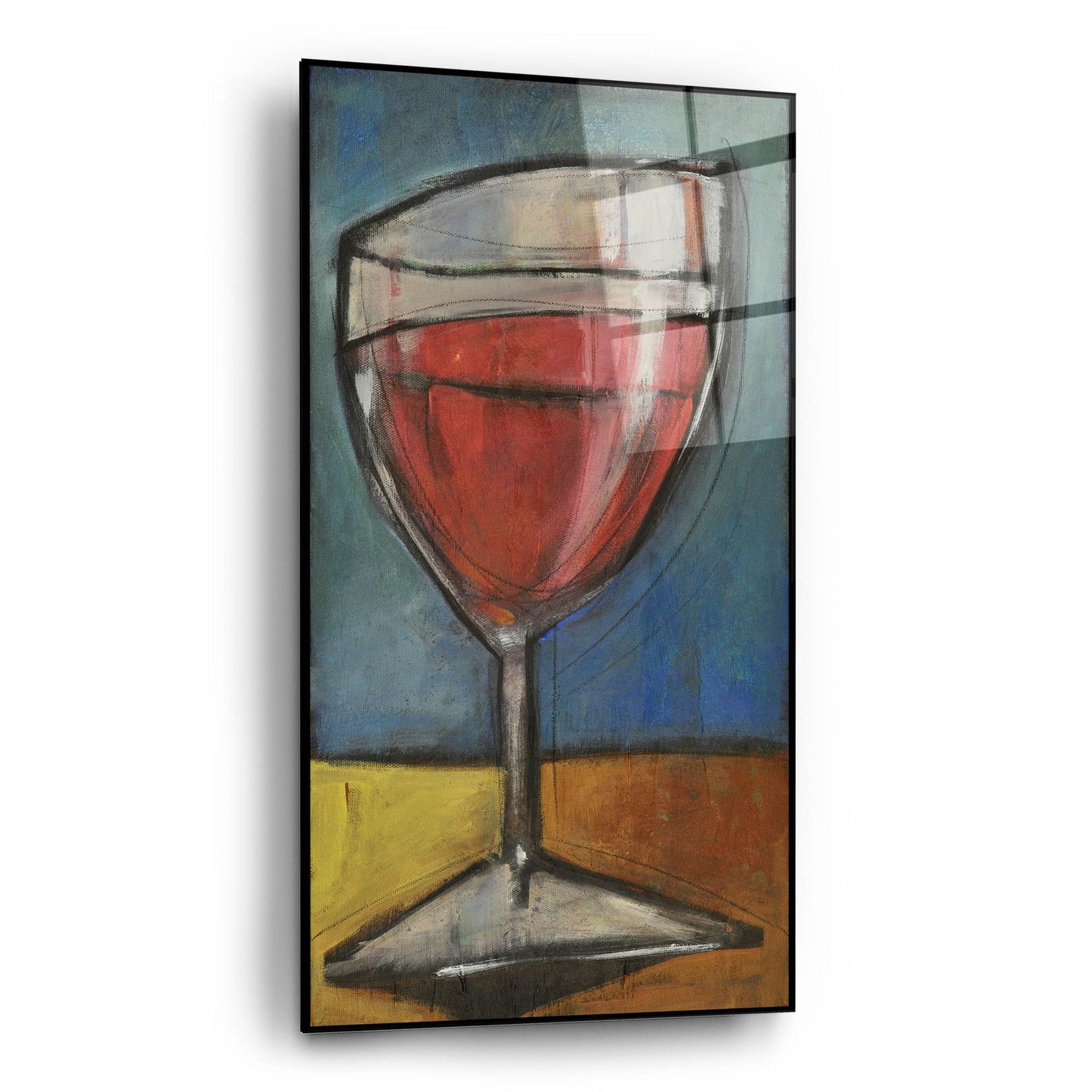 Epic Art 'Glass Of Red' by Tim Nyberg, Acrylic Glass Wall Art,12x24