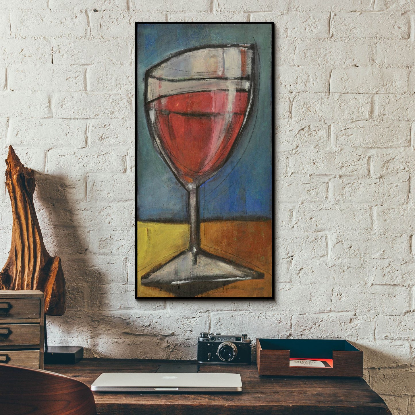 Epic Art 'Glass Of Red' by Tim Nyberg, Acrylic Glass Wall Art,12x24