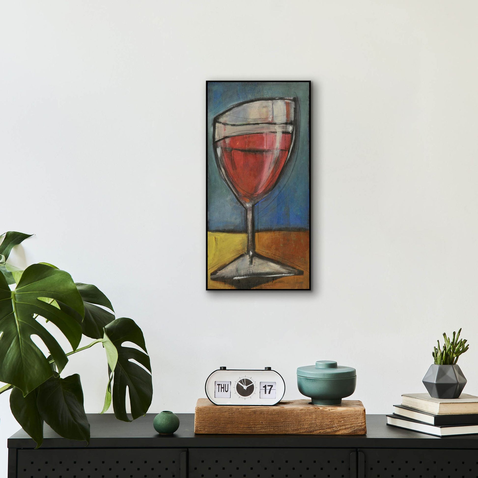 Epic Art 'Glass Of Red' by Tim Nyberg, Acrylic Glass Wall Art,12x24