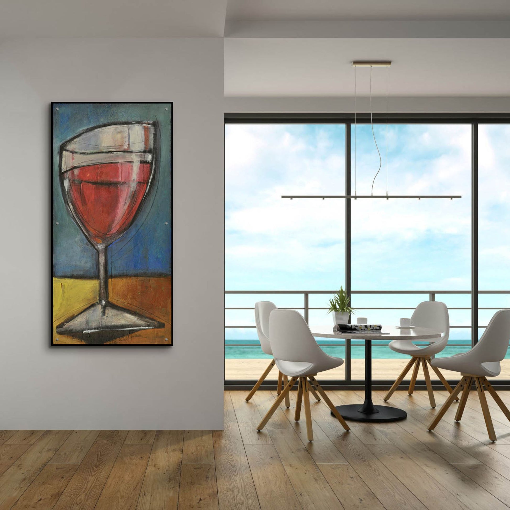 Epic Art 'Glass Of Red' by Tim Nyberg, Acrylic Glass Wall Art,24x48