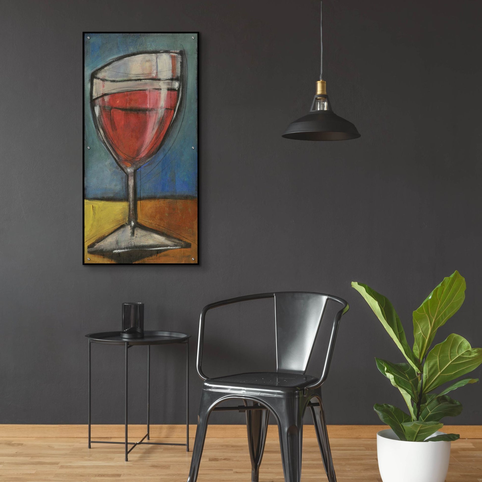 Epic Art 'Glass Of Red' by Tim Nyberg, Acrylic Glass Wall Art,24x48