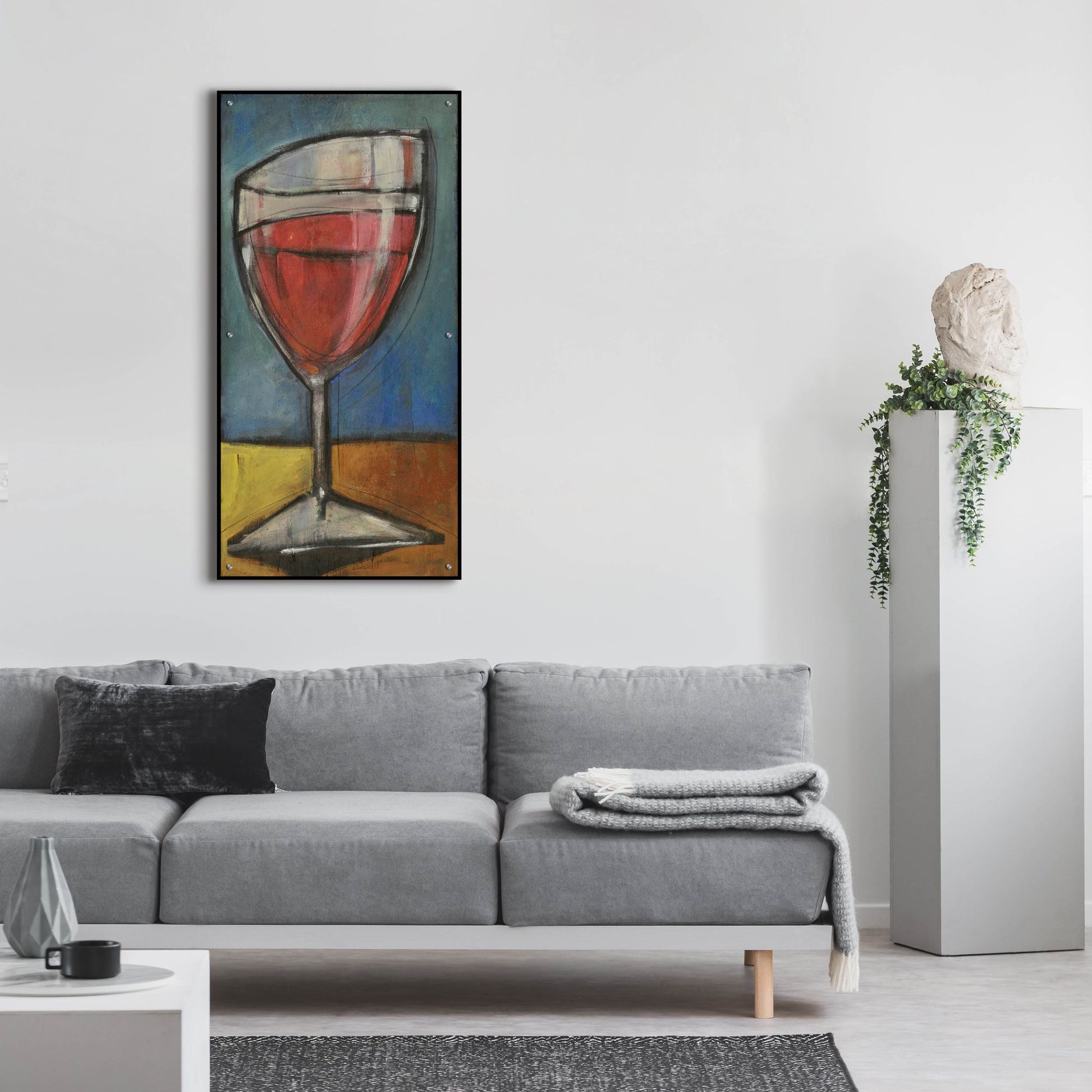 Epic Art 'Glass Of Red' by Tim Nyberg, Acrylic Glass Wall Art,24x48