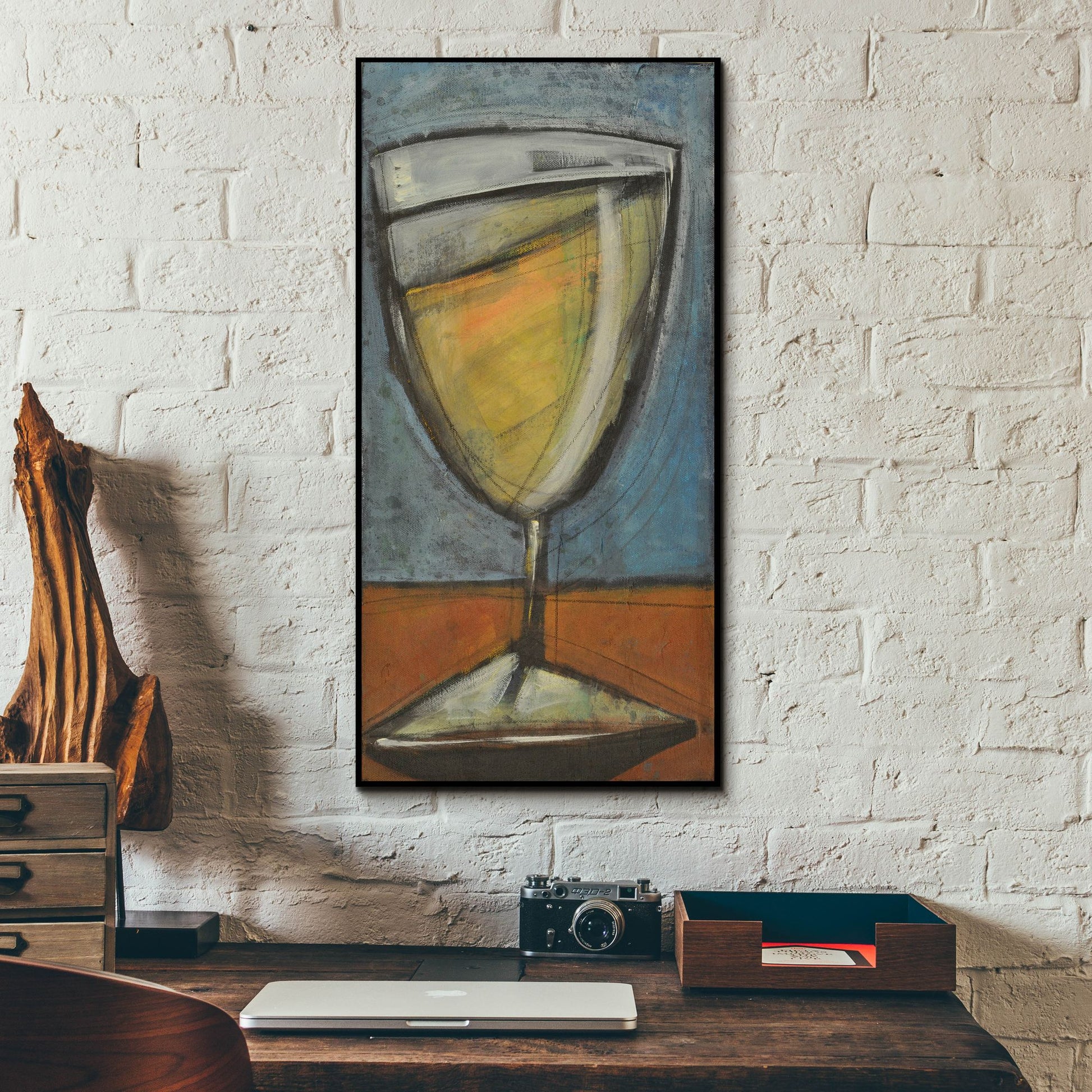 Epic Art 'Glass Of White' by Tim Nyberg, Acrylic Glass Wall Art,12x24