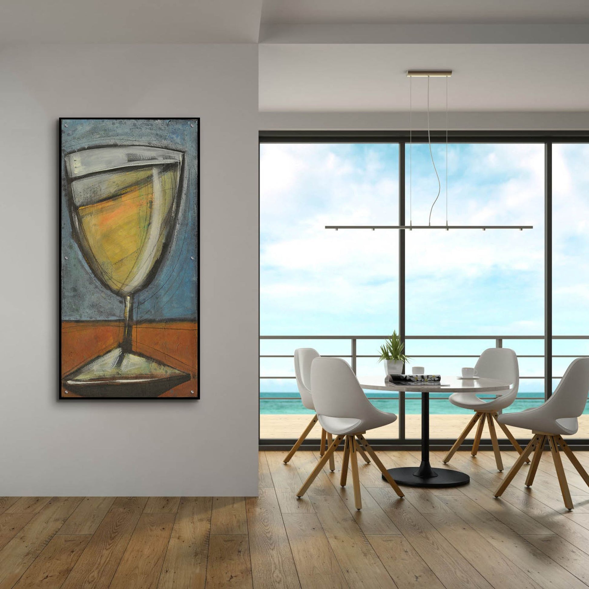 Epic Art 'Glass Of White' by Tim Nyberg, Acrylic Glass Wall Art,24x48