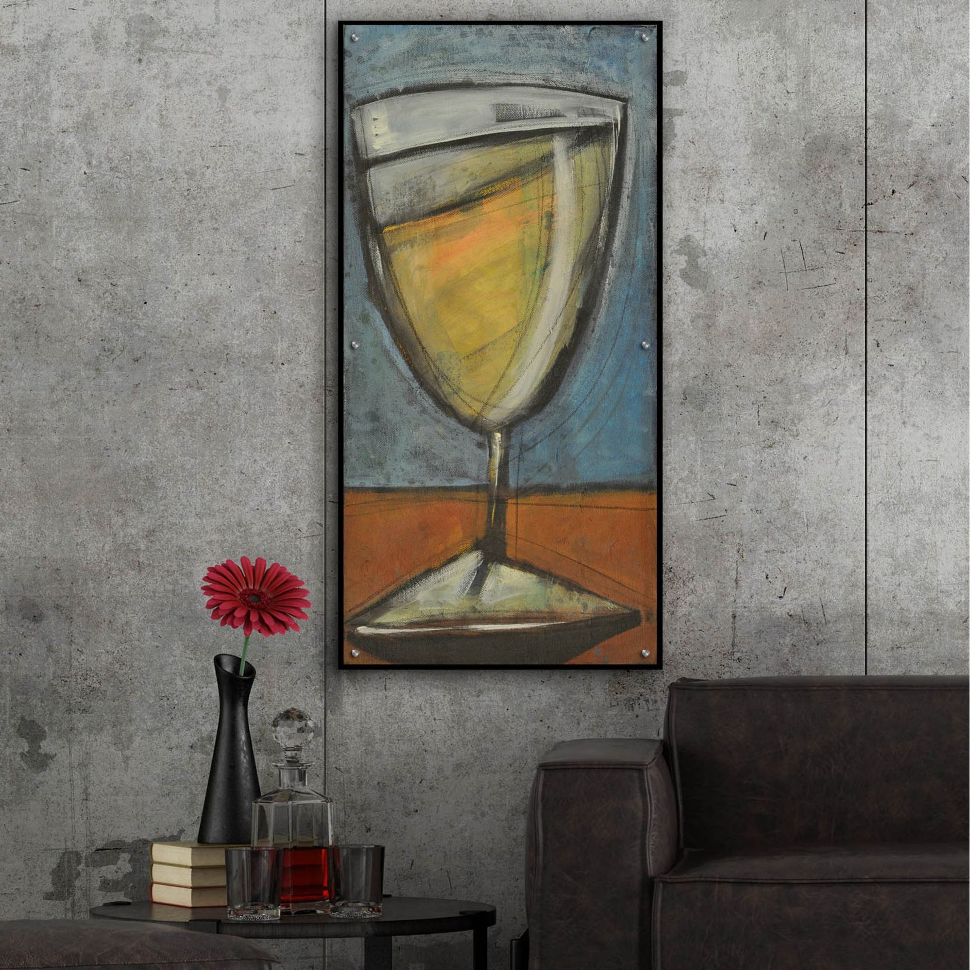 Epic Art 'Glass Of White' by Tim Nyberg, Acrylic Glass Wall Art,24x48