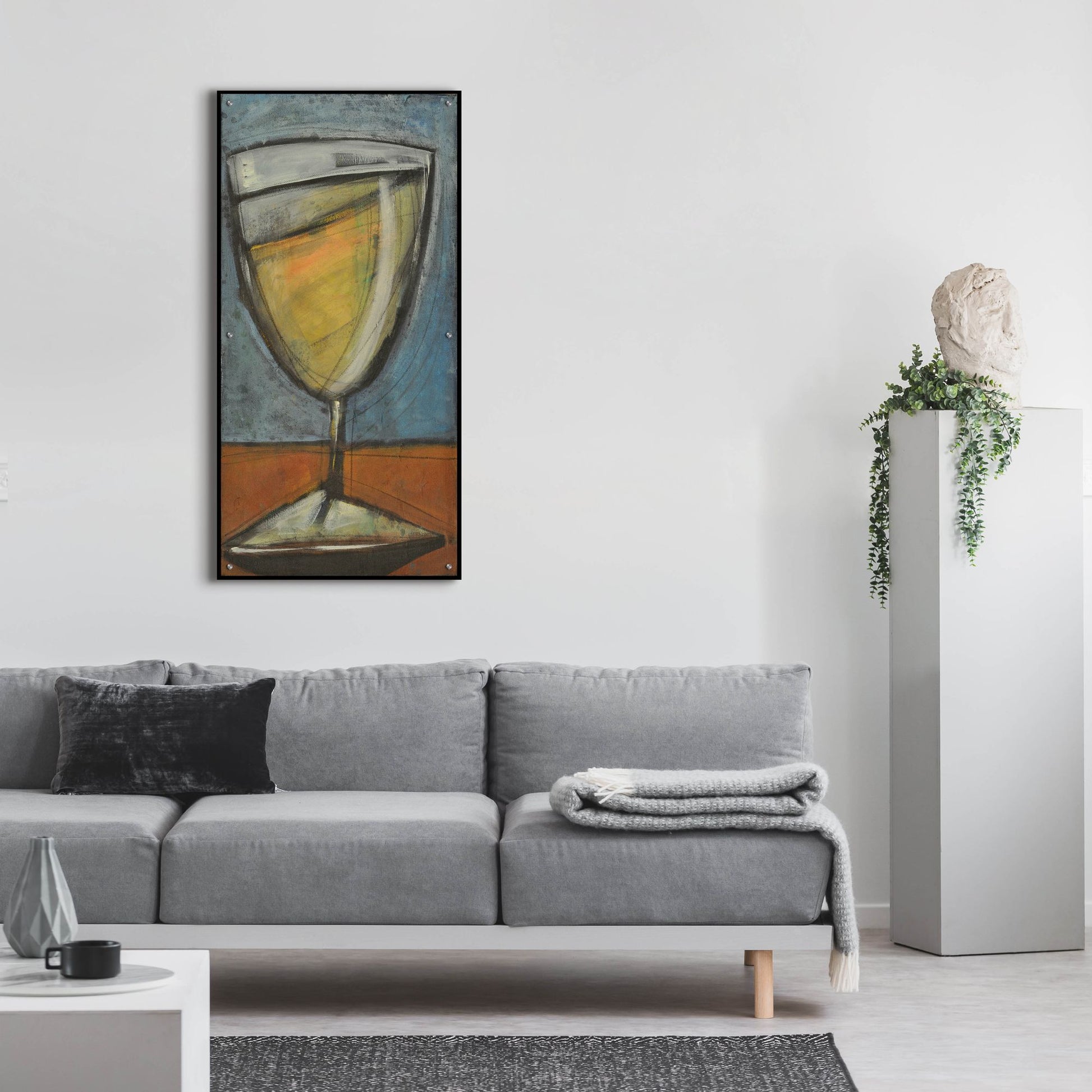 Epic Art 'Glass Of White' by Tim Nyberg, Acrylic Glass Wall Art,24x48