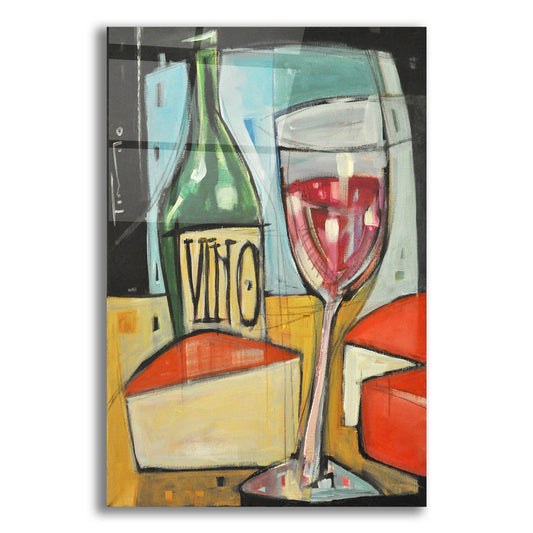 Epic Art 'Red Wine And Cheese' by Tim Nyberg, Acrylic Glass Wall Art