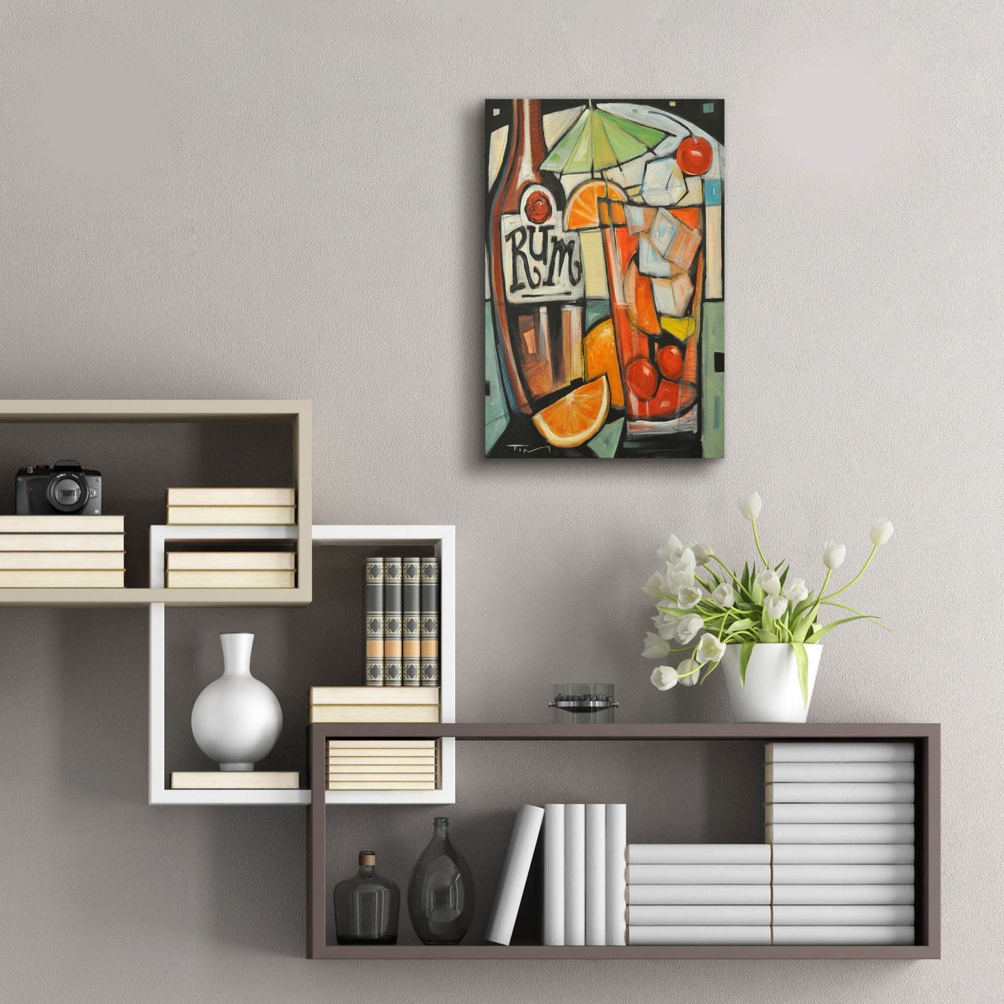 Epic Art 'Tourist Drink' by Tim Nyberg, Acrylic Glass Wall Art,16x24