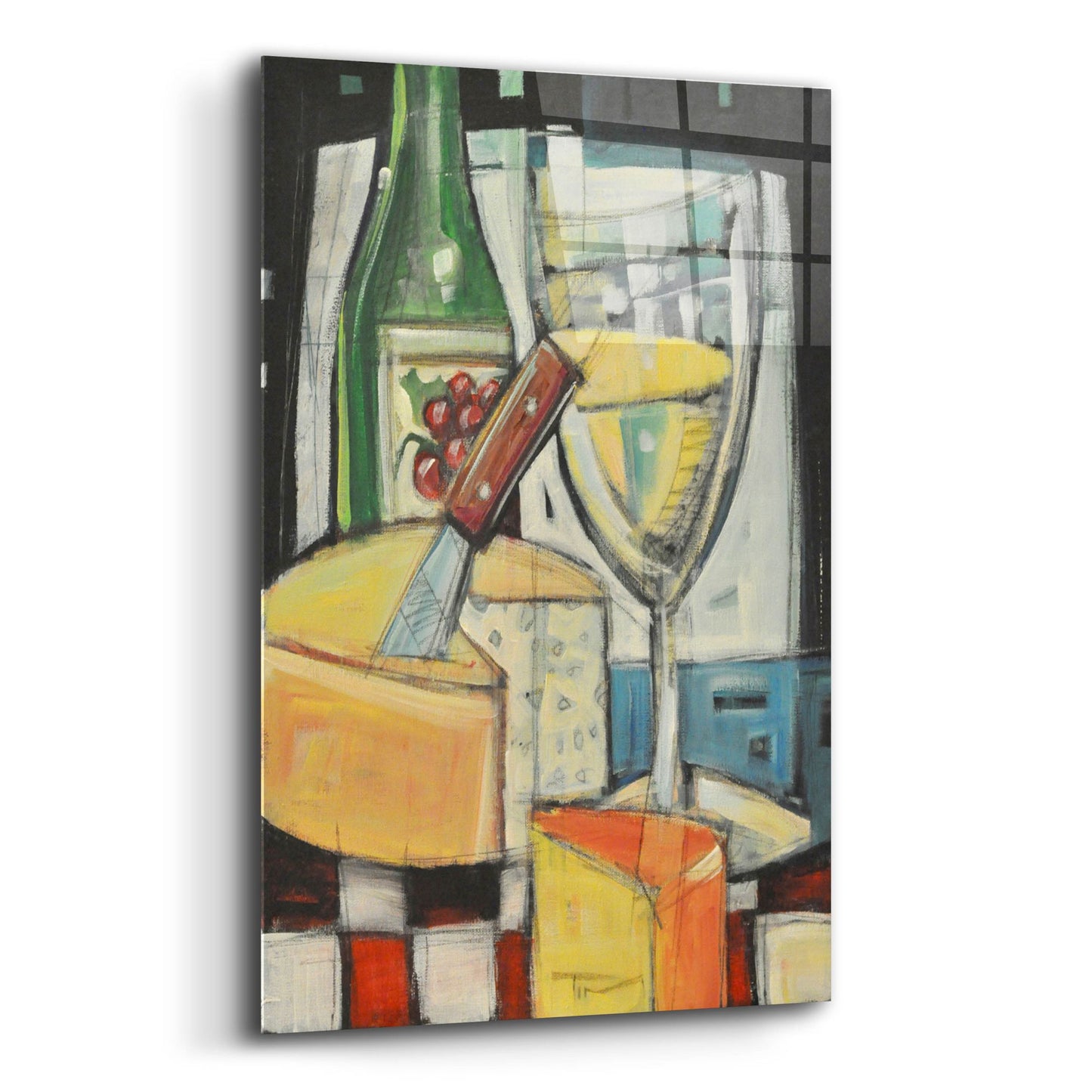 Epic Art 'White Wine And Cheese' by Tim Nyberg, Acrylic Glass Wall Art,12x16