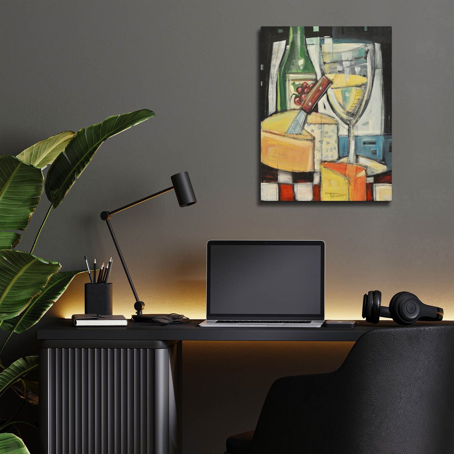 Epic Art 'White Wine And Cheese' by Tim Nyberg, Acrylic Glass Wall Art,12x16