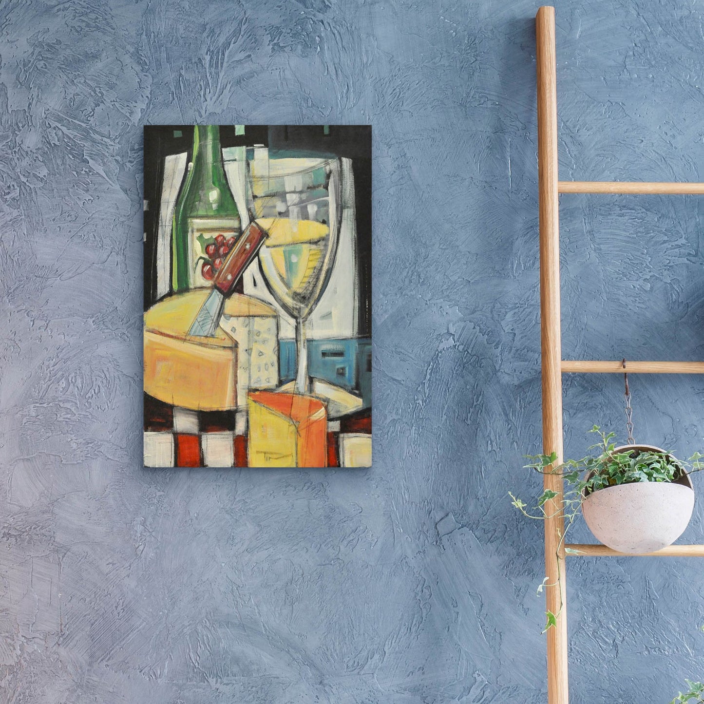 Epic Art 'White Wine And Cheese' by Tim Nyberg, Acrylic Glass Wall Art,16x24