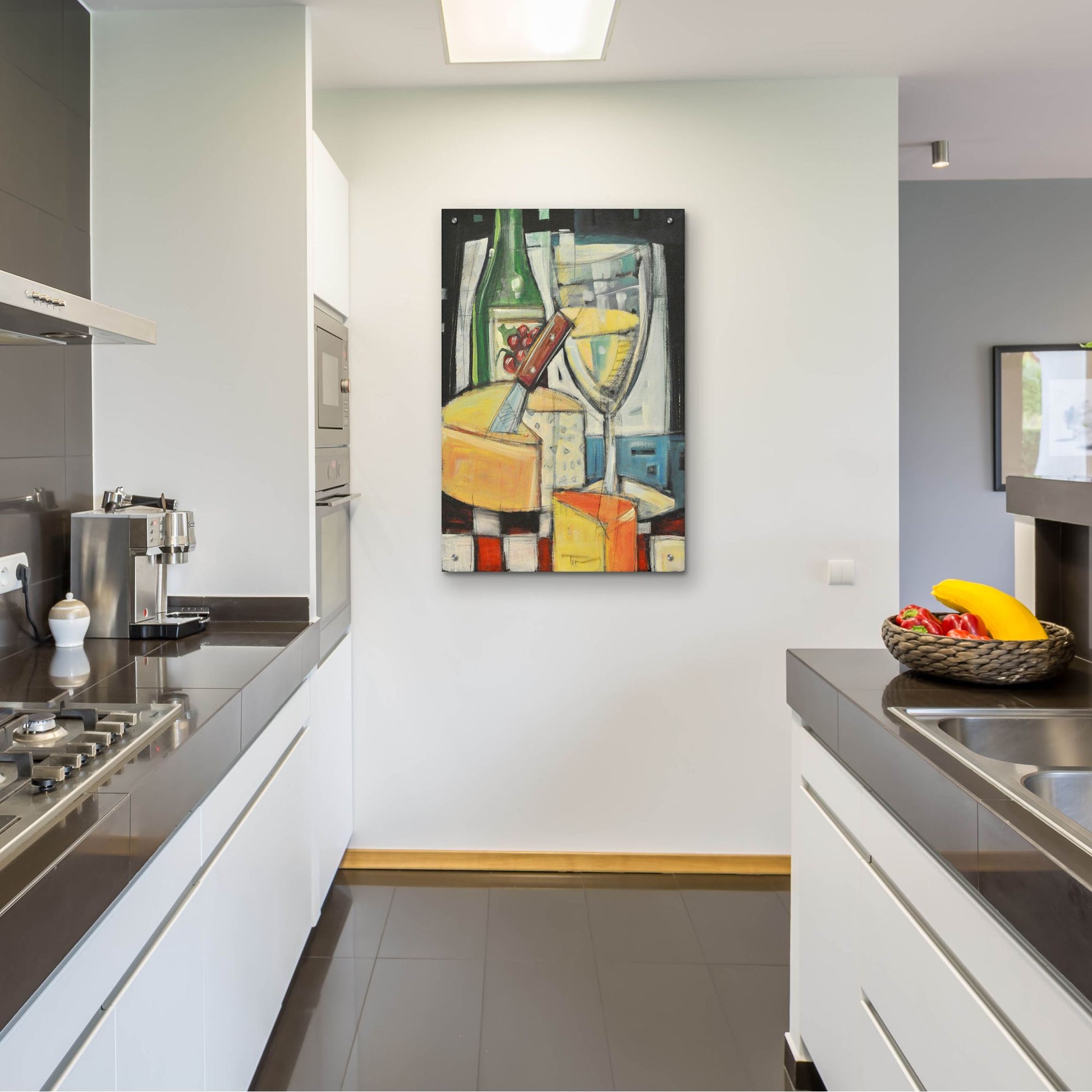 Epic Art 'White Wine And Cheese' by Tim Nyberg, Acrylic Glass Wall Art,24x36