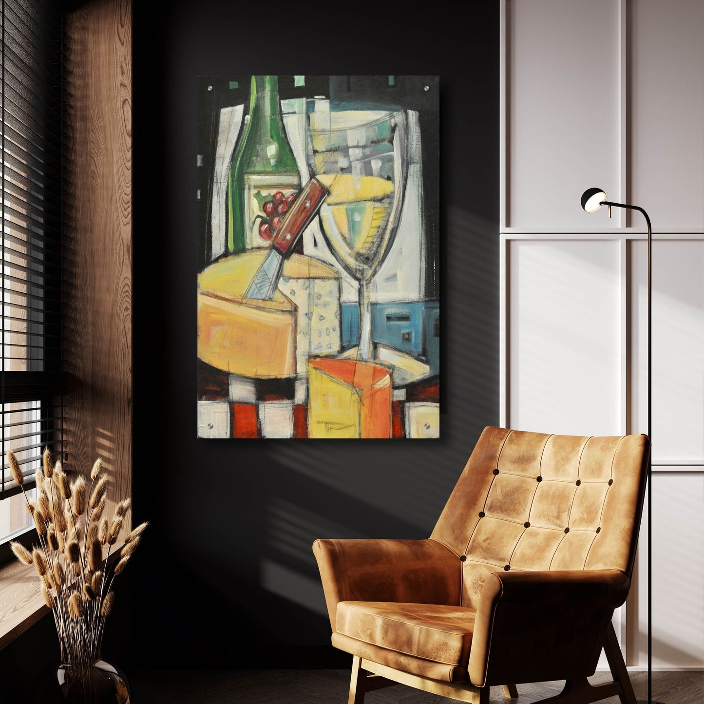 Epic Art 'White Wine And Cheese' by Tim Nyberg, Acrylic Glass Wall Art,24x36