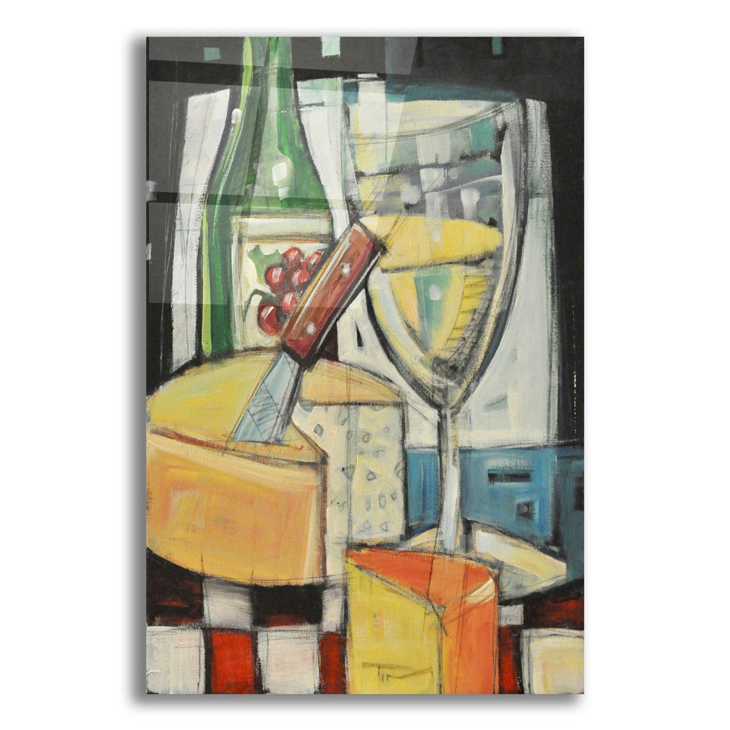 Epic Art 'White Wine And Cheese' by Tim Nyberg, Acrylic Glass Wall Art