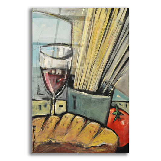 Epic Art 'Wine Bread And Pasta' by Tim Nyberg, Acrylic Glass Wall Art
