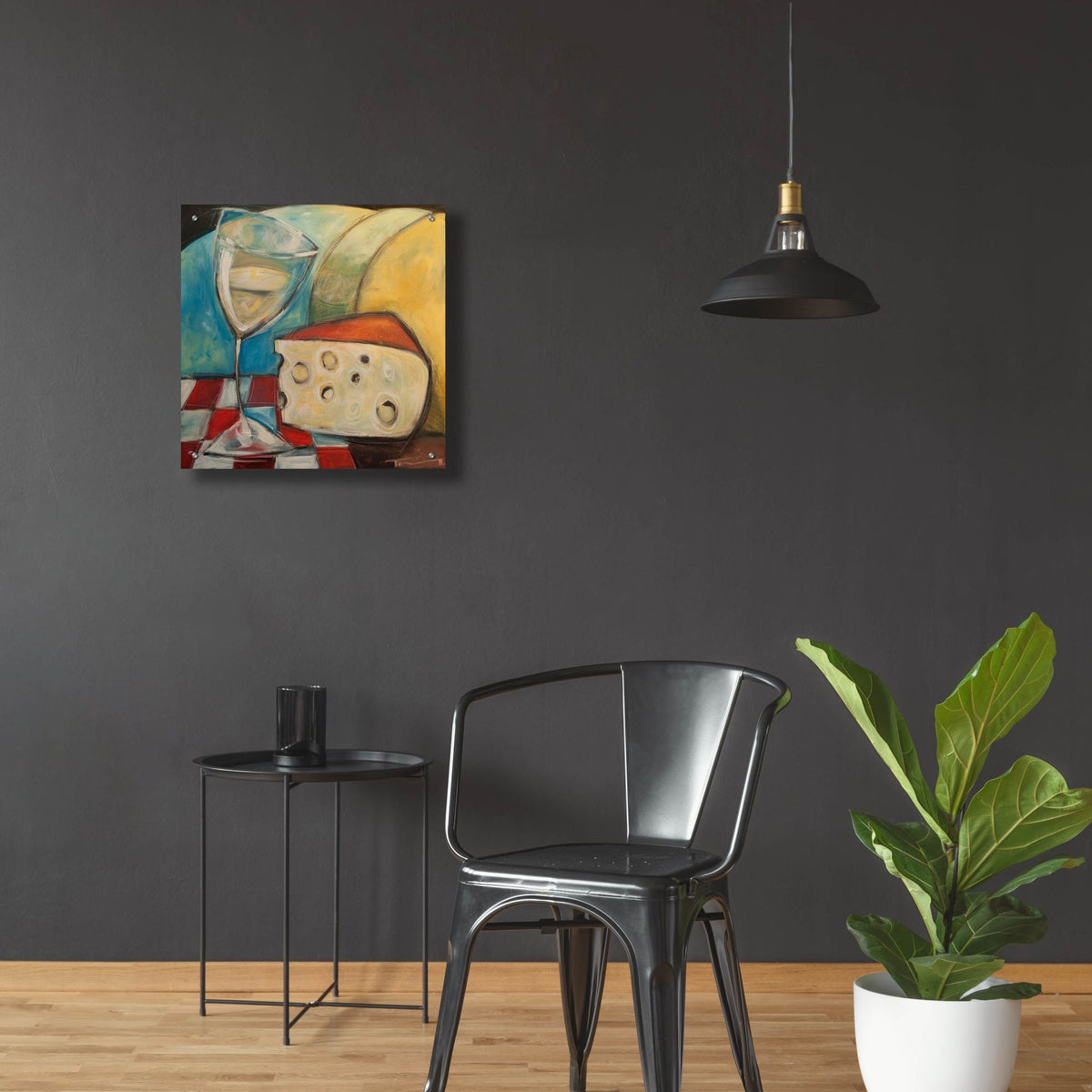 Epic Art 'Wine Wedge And Wheel' by Tim Nyberg, Acrylic Glass Wall Art,24x24