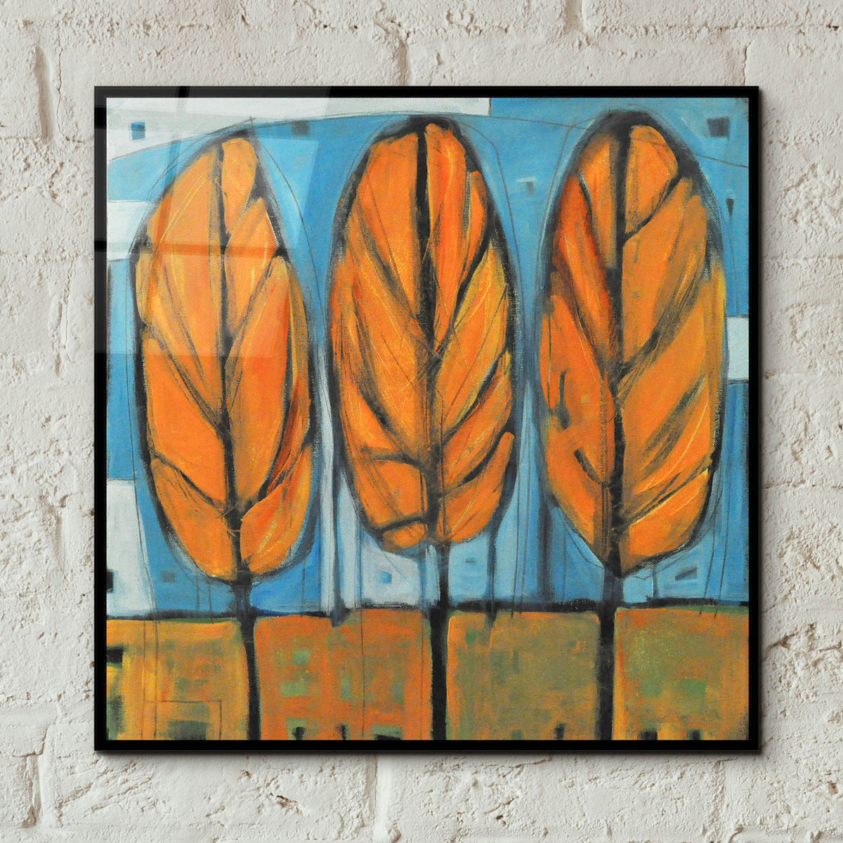 Epic Art 'Fall Trees' by Tim Nyberg, Acrylic Glass Wall Art,12x12