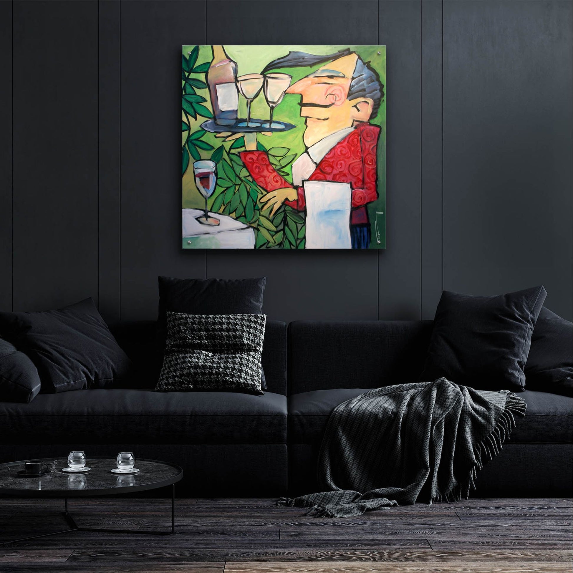 Epic Art 'The Wine Steward' by Tim Nyberg, Acrylic Glass Wall Art,36x36