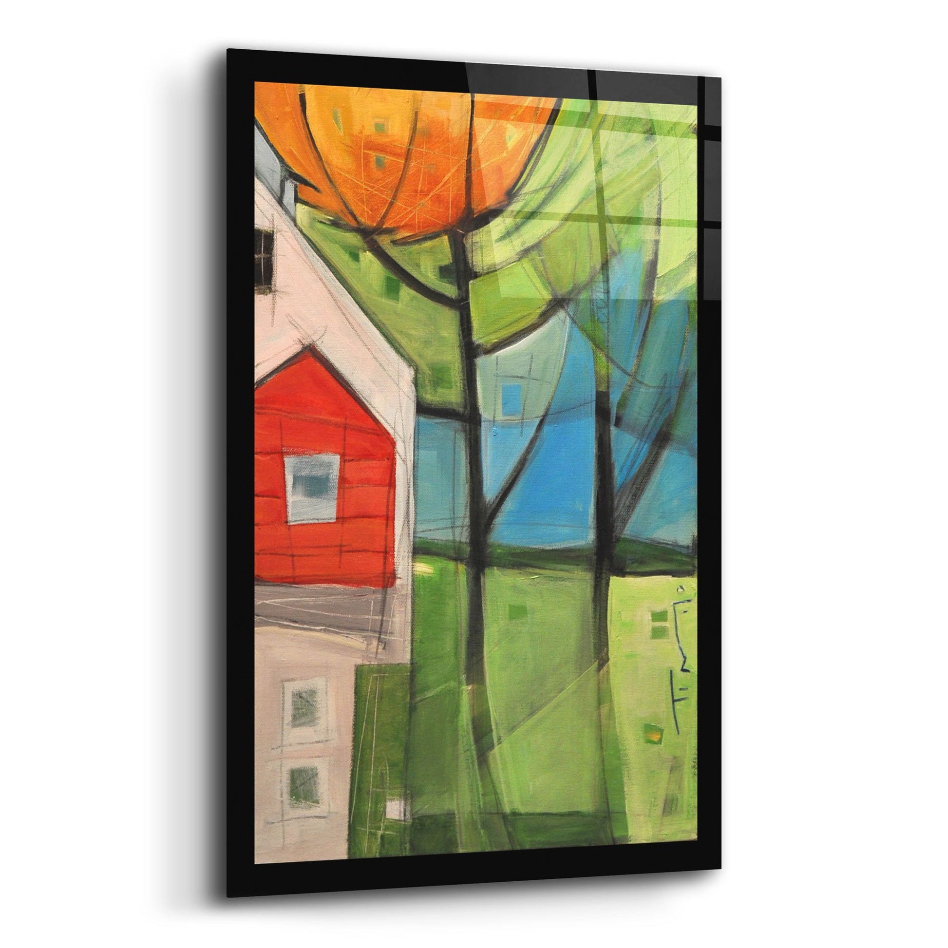 Epic Art 'House In Trees' by Tim Nyberg, Acrylic Glass Wall Art,12x16