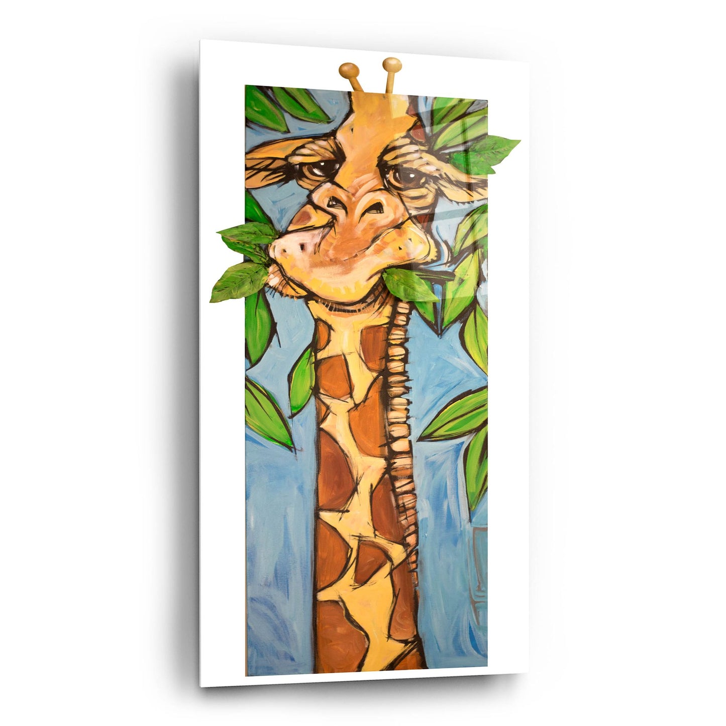 Epic Art 'Giraffe' by Tim Nyberg, Acrylic Glass Wall Art,12x24