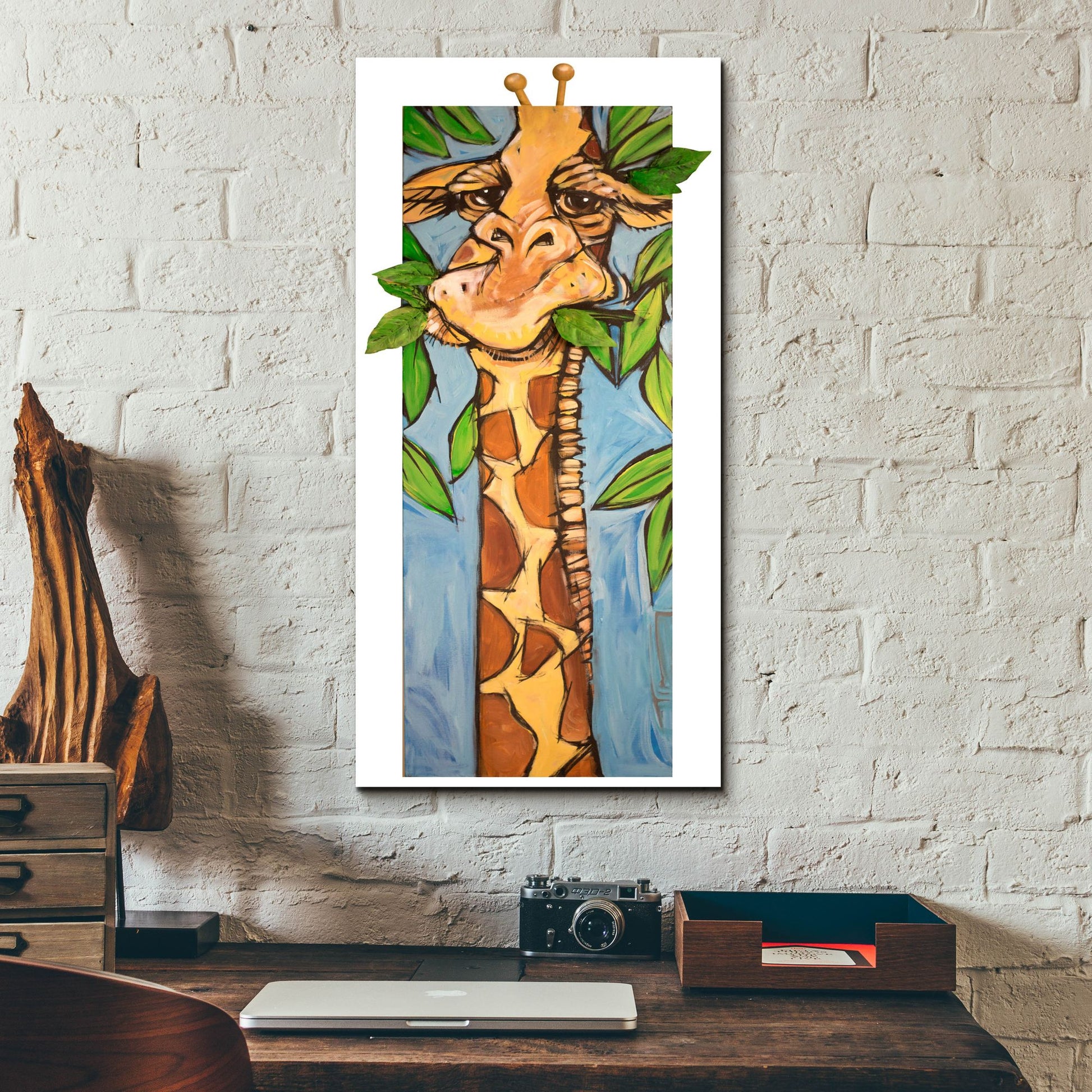 Epic Art 'Giraffe' by Tim Nyberg, Acrylic Glass Wall Art,12x24