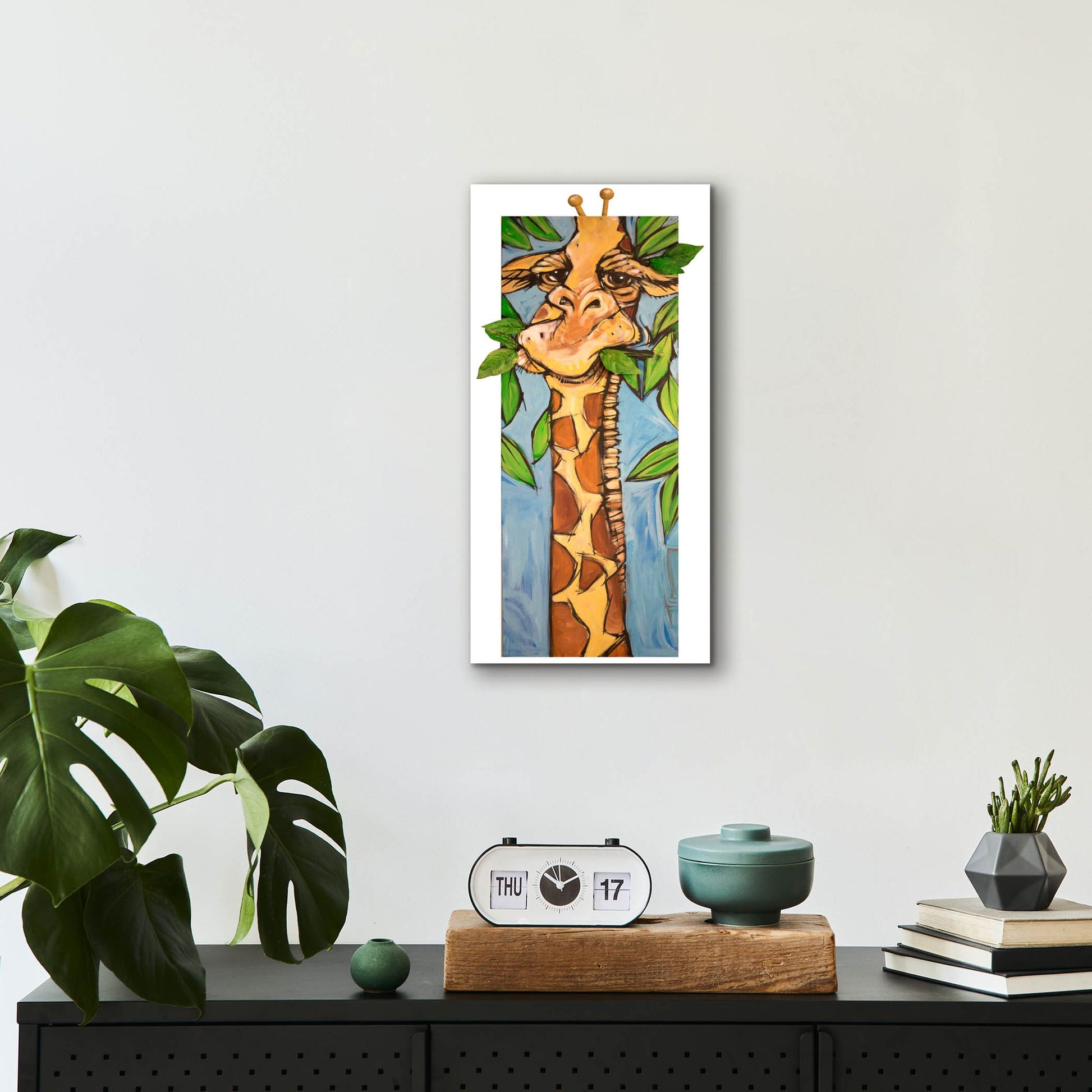 Epic Art 'Giraffe' by Tim Nyberg, Acrylic Glass Wall Art,12x24