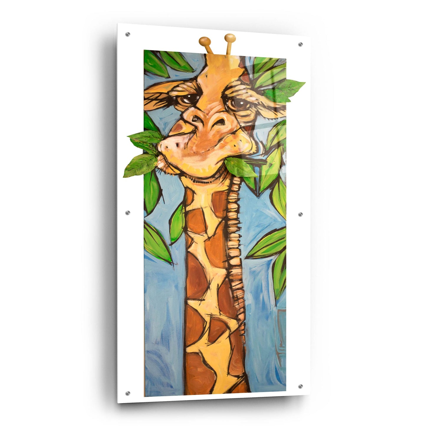 Epic Art 'Giraffe' by Tim Nyberg, Acrylic Glass Wall Art,24x48