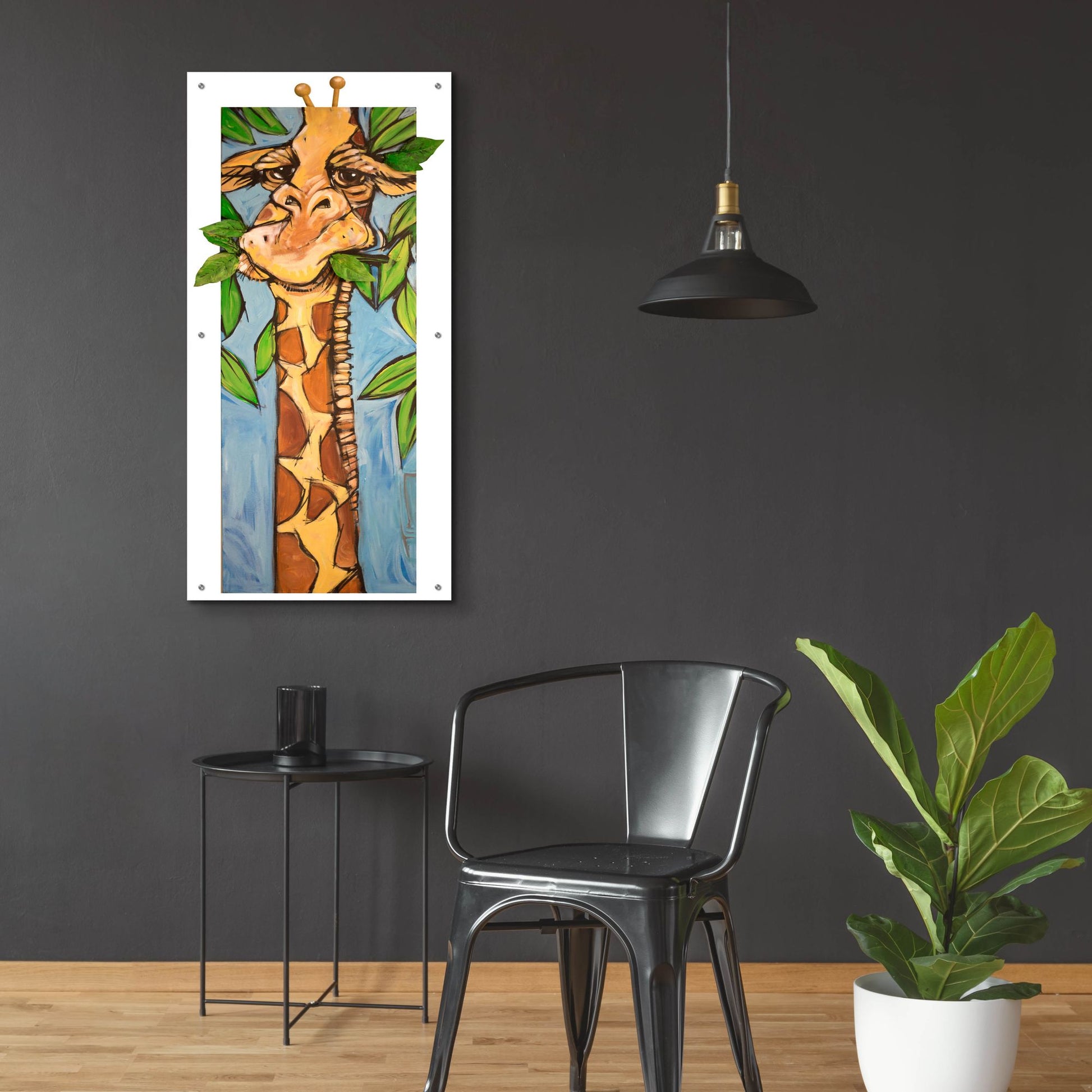 Epic Art 'Giraffe' by Tim Nyberg, Acrylic Glass Wall Art,24x48