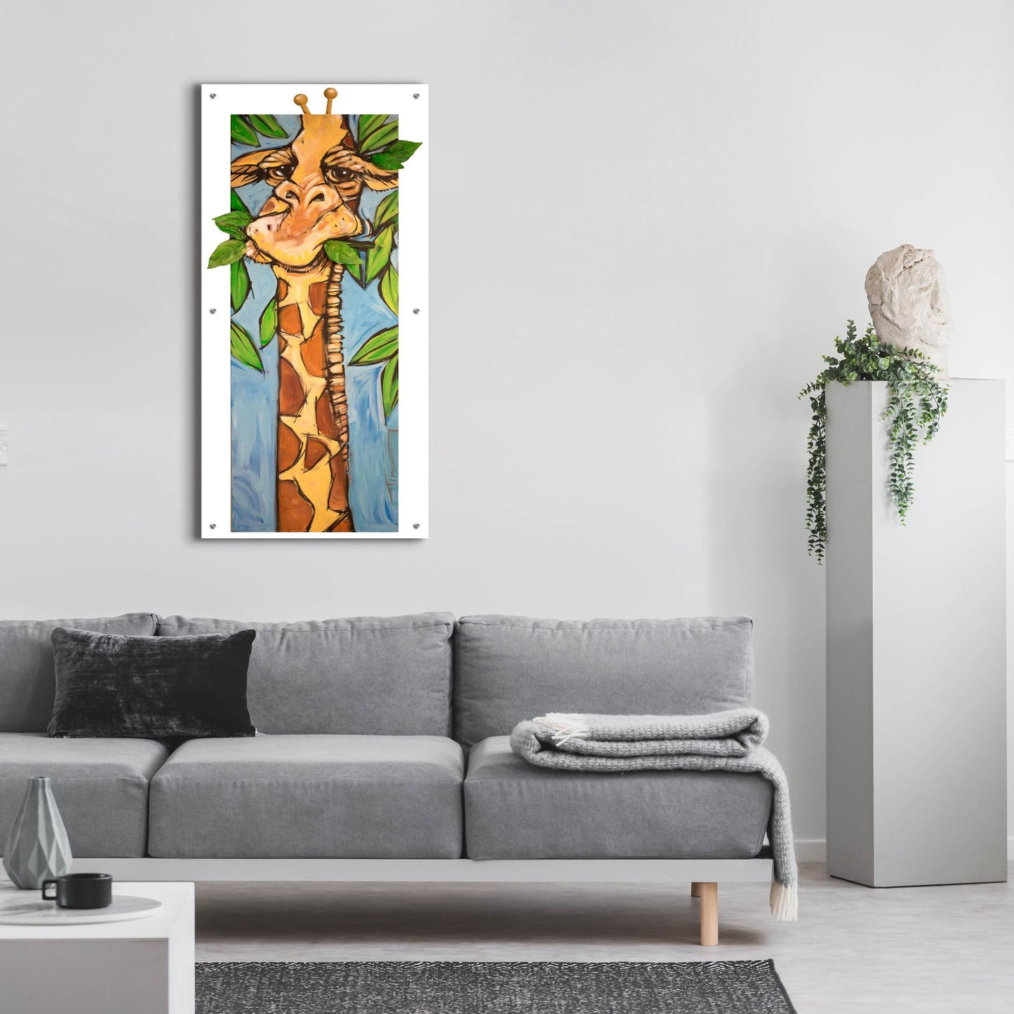 Epic Art 'Giraffe' by Tim Nyberg, Acrylic Glass Wall Art,24x48