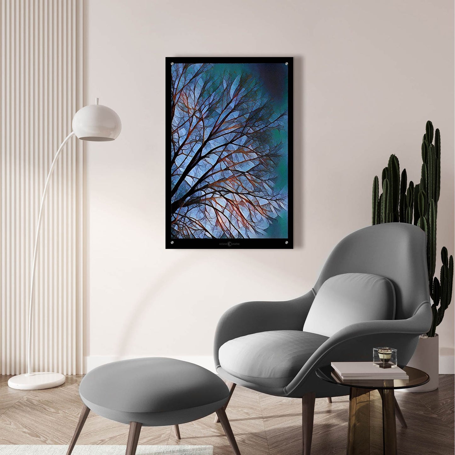 Epic Art 'Early Evening Tree' by Tim Nyberg, Acrylic Glass Wall Art,24x36