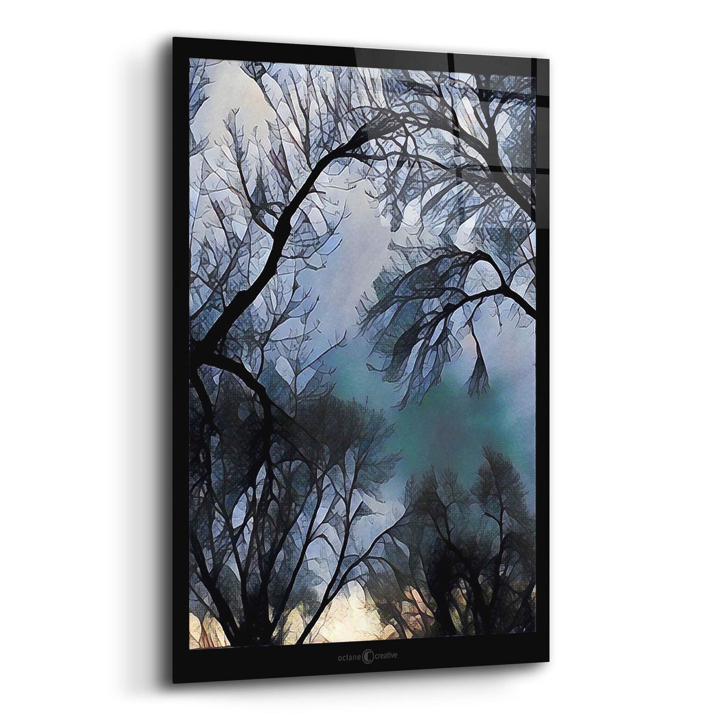 Epic Art 'End Of Day Winter Trees' by Tim Nyberg, Acrylic Glass Wall Art,16x24