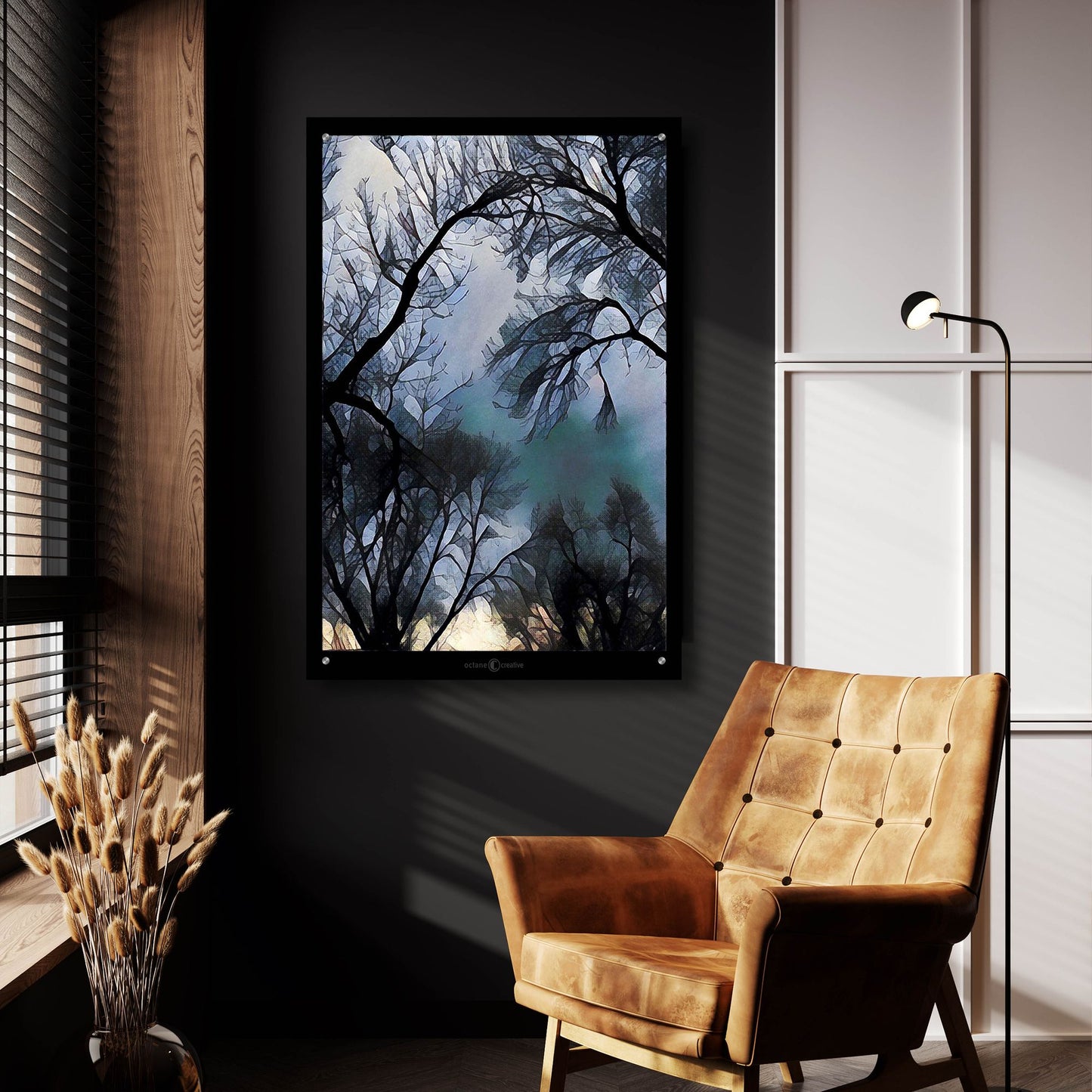 Epic Art 'End Of Day Winter Trees' by Tim Nyberg, Acrylic Glass Wall Art,24x36