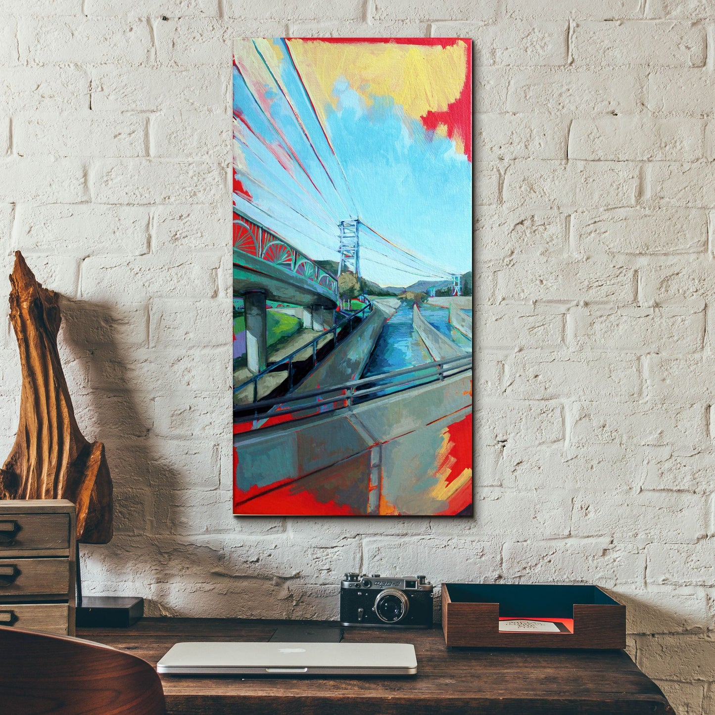 Epic Art 'Aqueduct near Glendale' by Victoria Macmillan, Acrylic Glass Wall Art,12x24