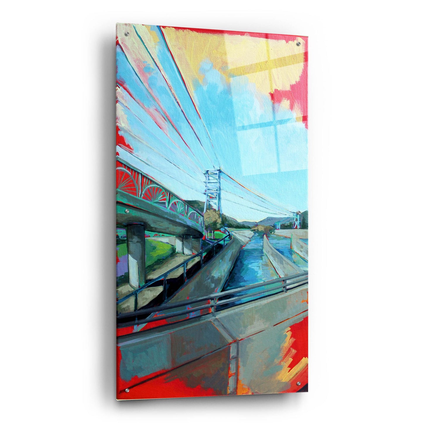 Epic Art 'Aqueduct near Glendale' by Victoria Macmillan, Acrylic Glass Wall Art,24x48