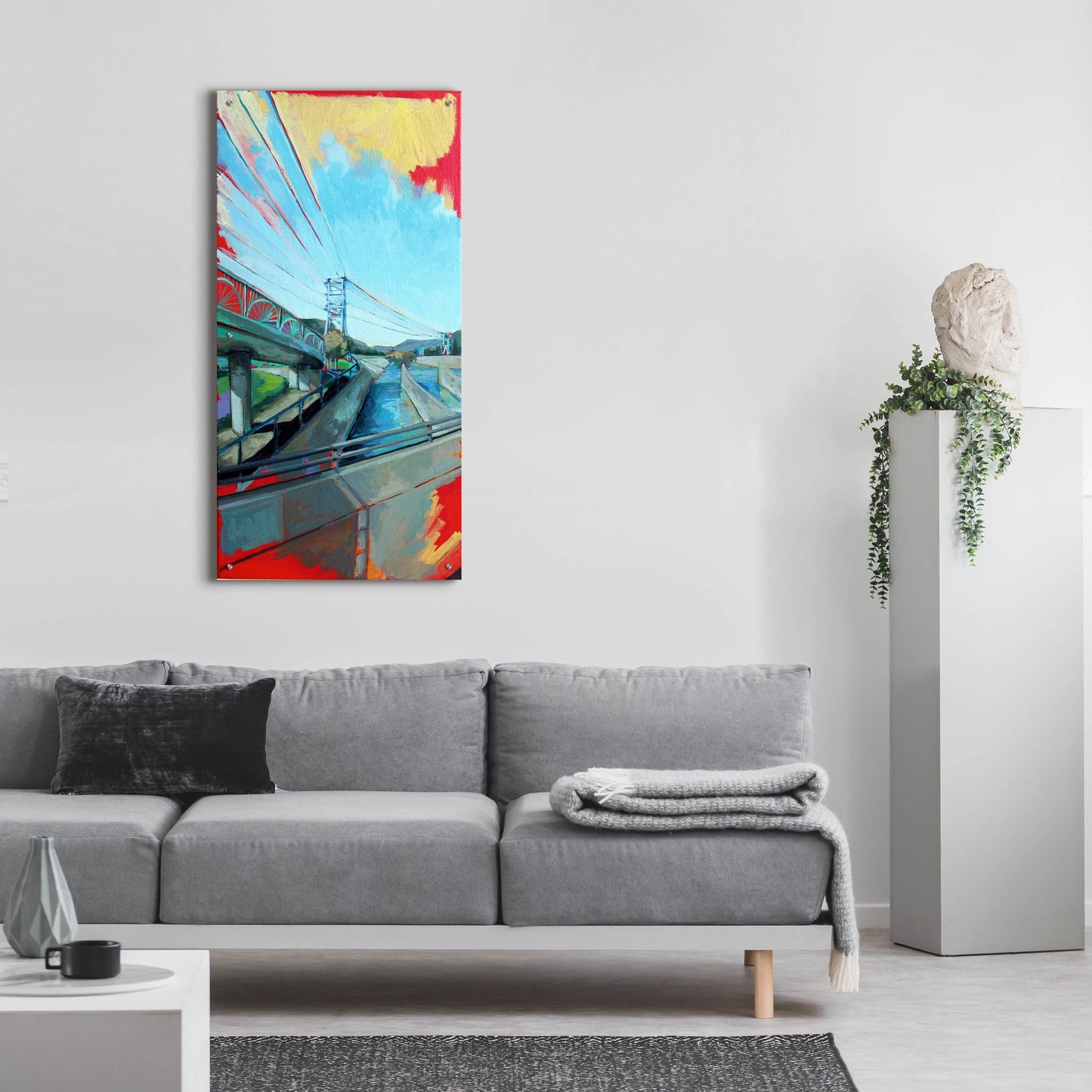 Epic Art 'Aqueduct near Glendale' by Victoria Macmillan, Acrylic Glass Wall Art,24x48