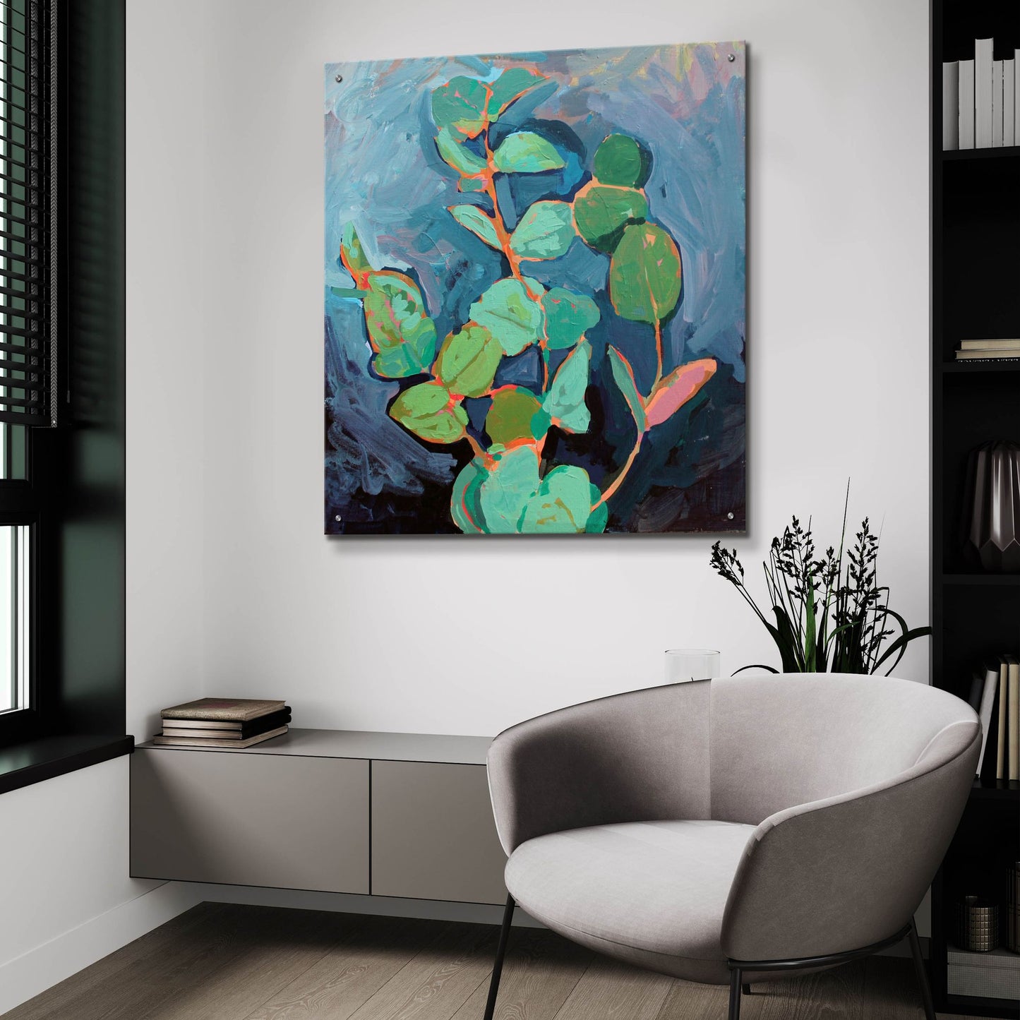 Epic Art 'Eucalyptus at Dusk' by Victoria Macmillan, Acrylic Glass Wall Art,36x36